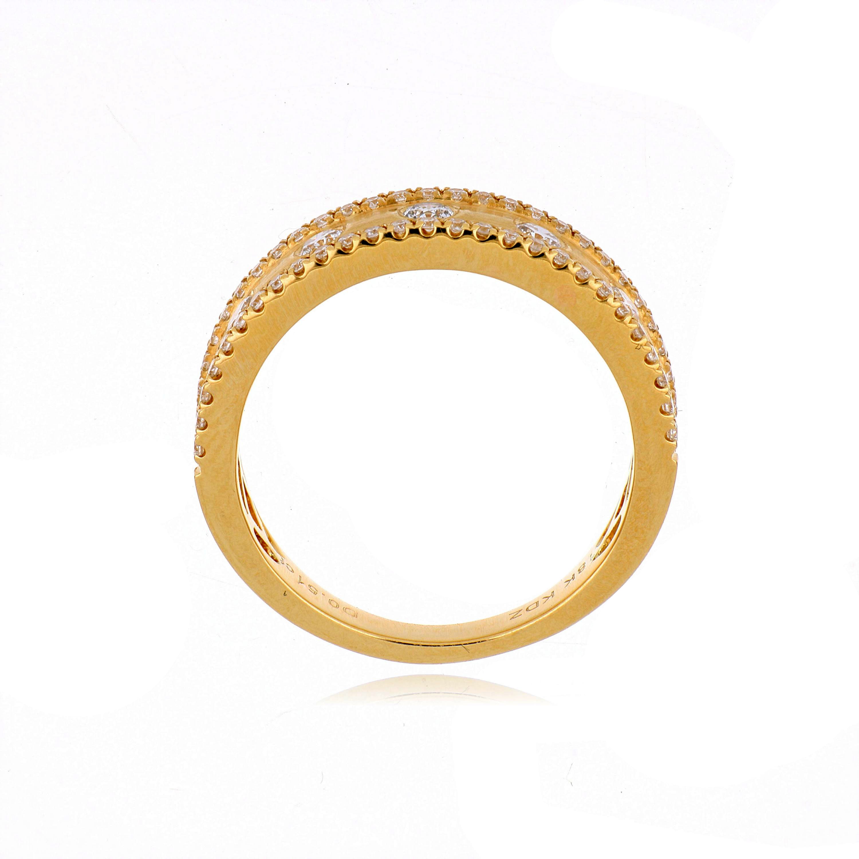 18k Yellow Gold Diamond Band - Charles Koll Jewelers