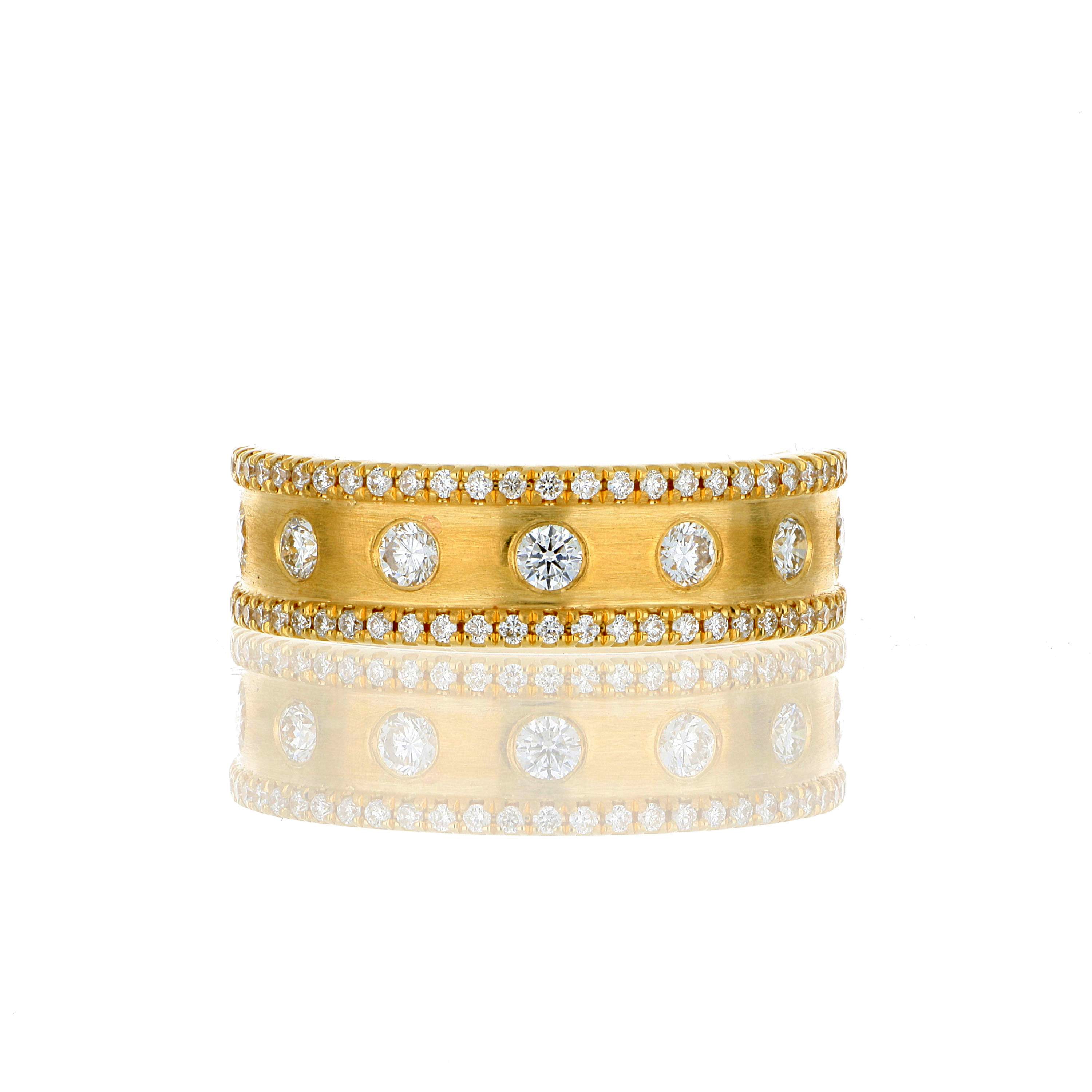 18k Yellow Gold Diamond Band - Charles Koll Jewelers