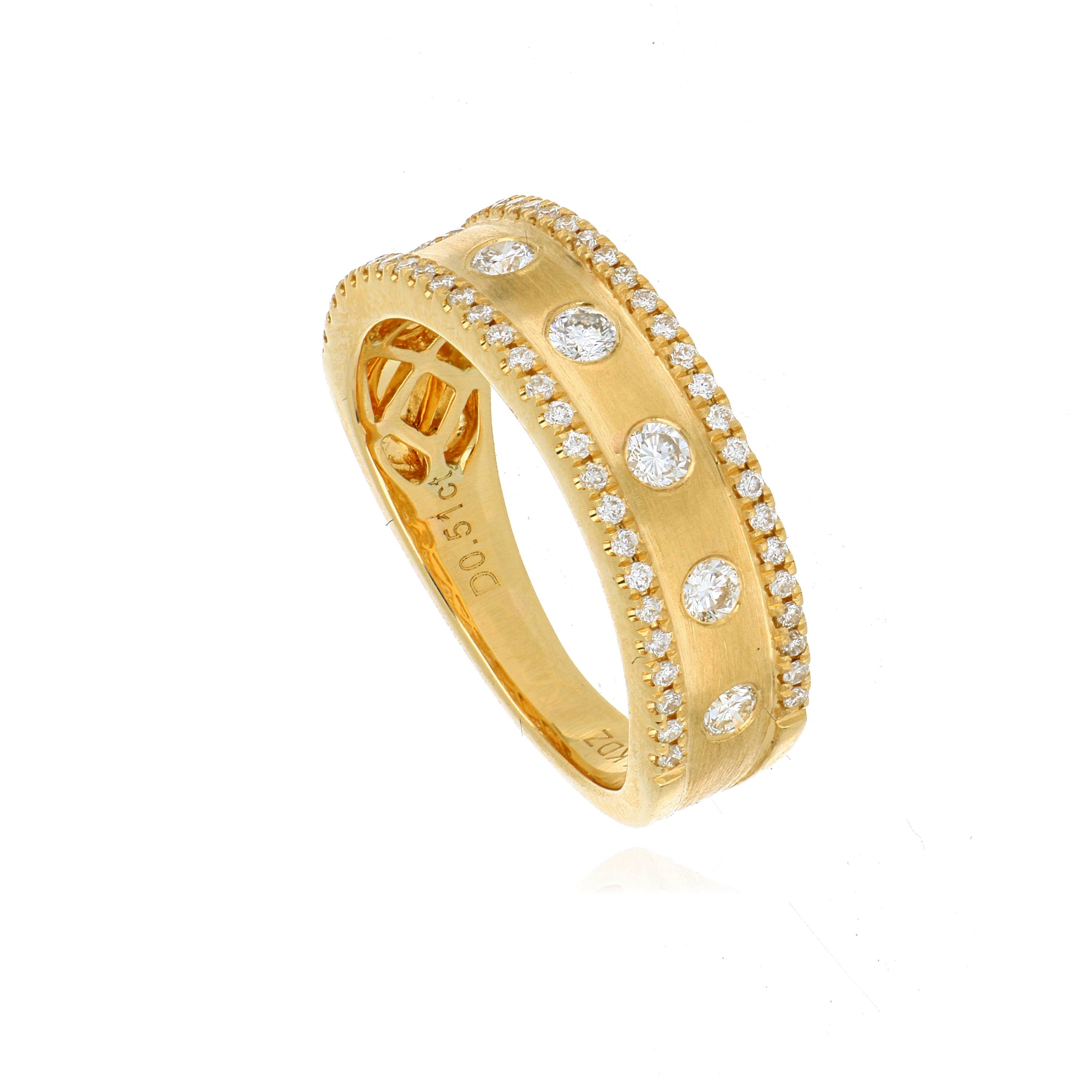 18k Yellow Gold Diamond Band - Charles Koll Jewelers