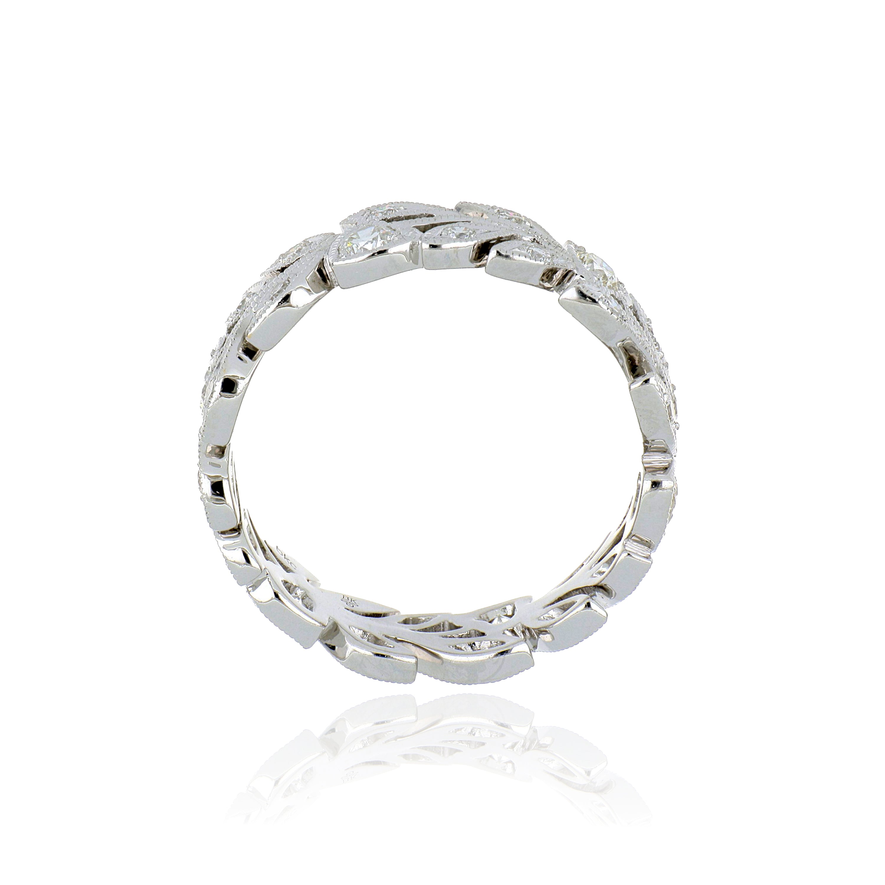 18k White Gold Diamond Vine Ring