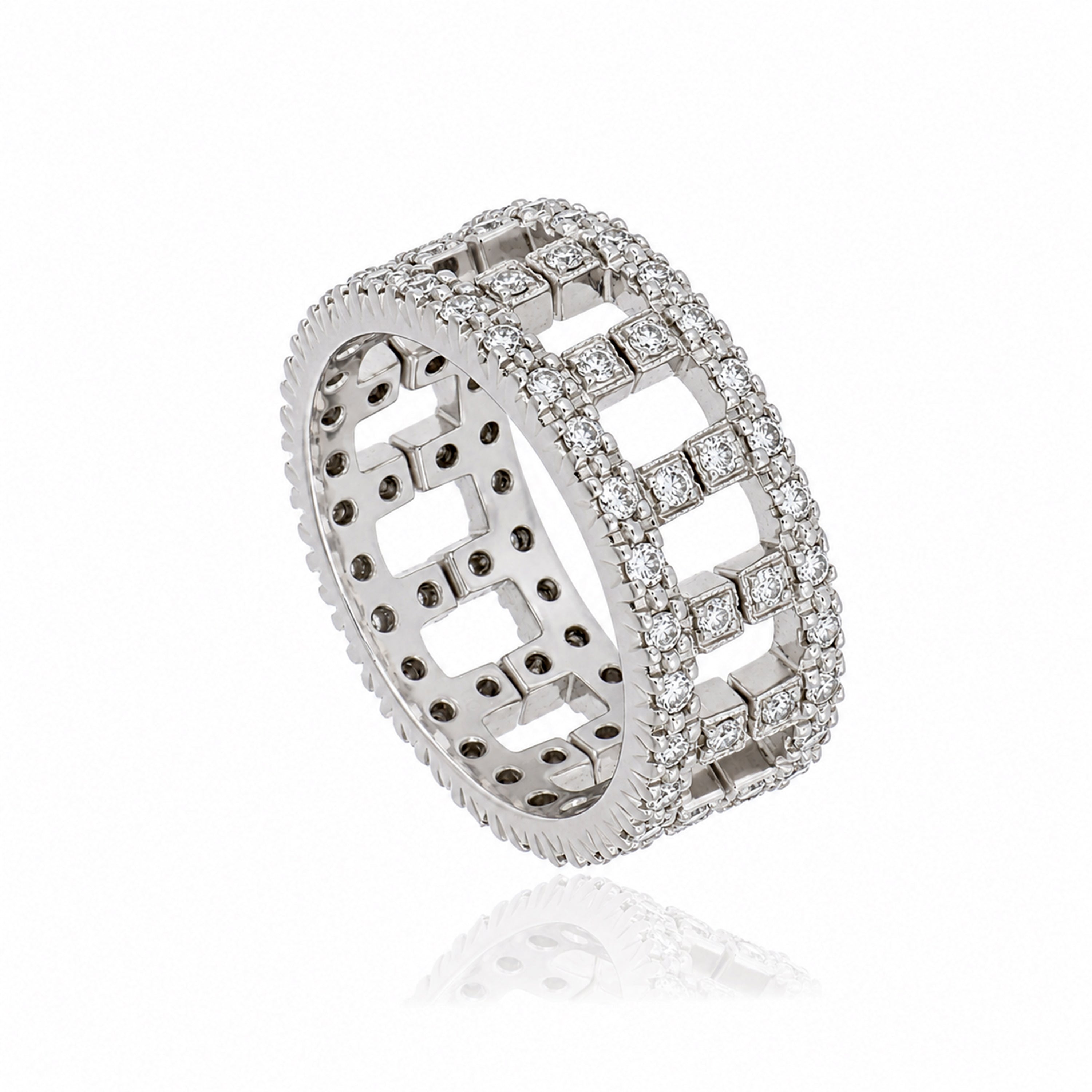 18k White Gold Interlocking Diamond Rings (Copy) - Charles Koll Jewelers