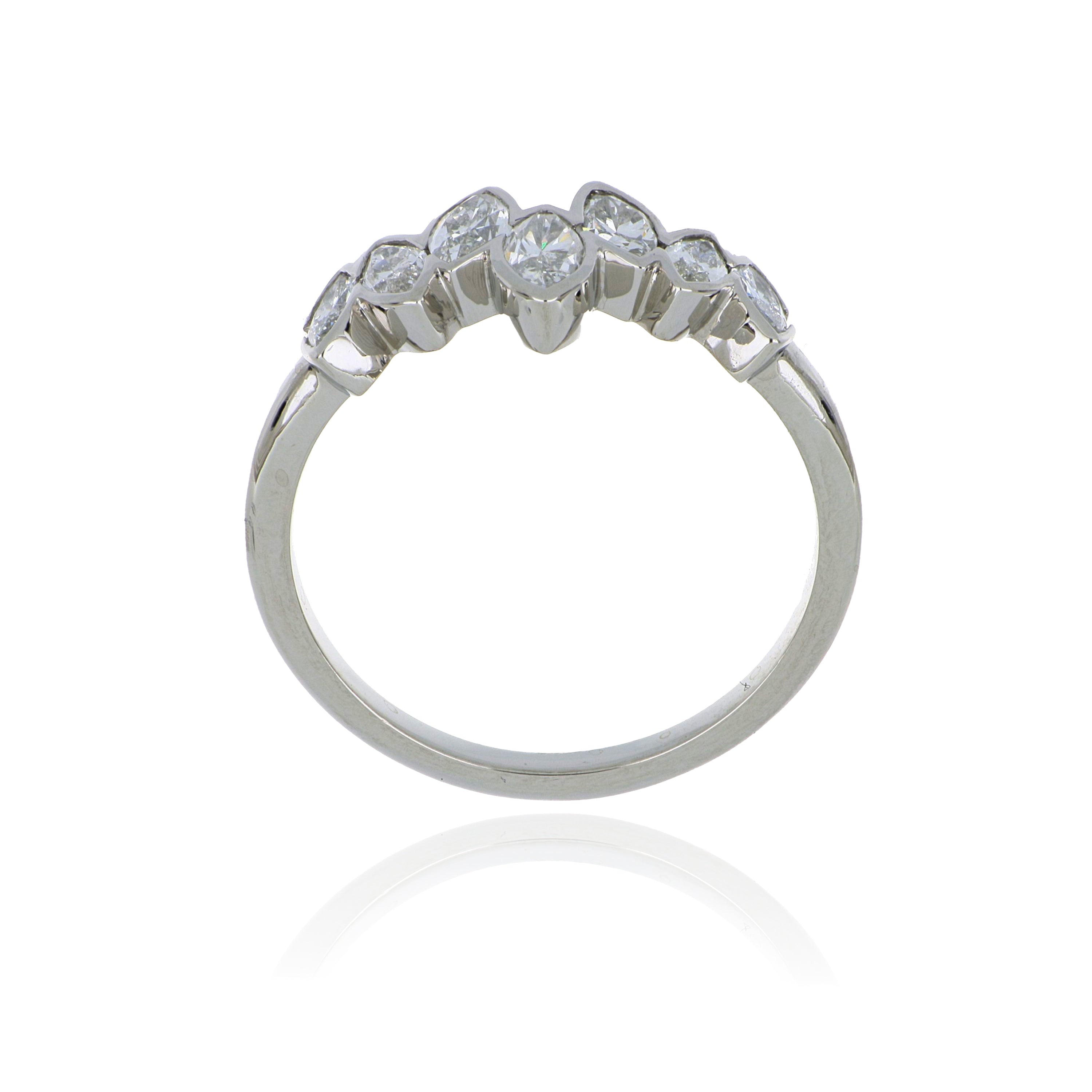 Platinum Scattered Marquise Diamond RIng