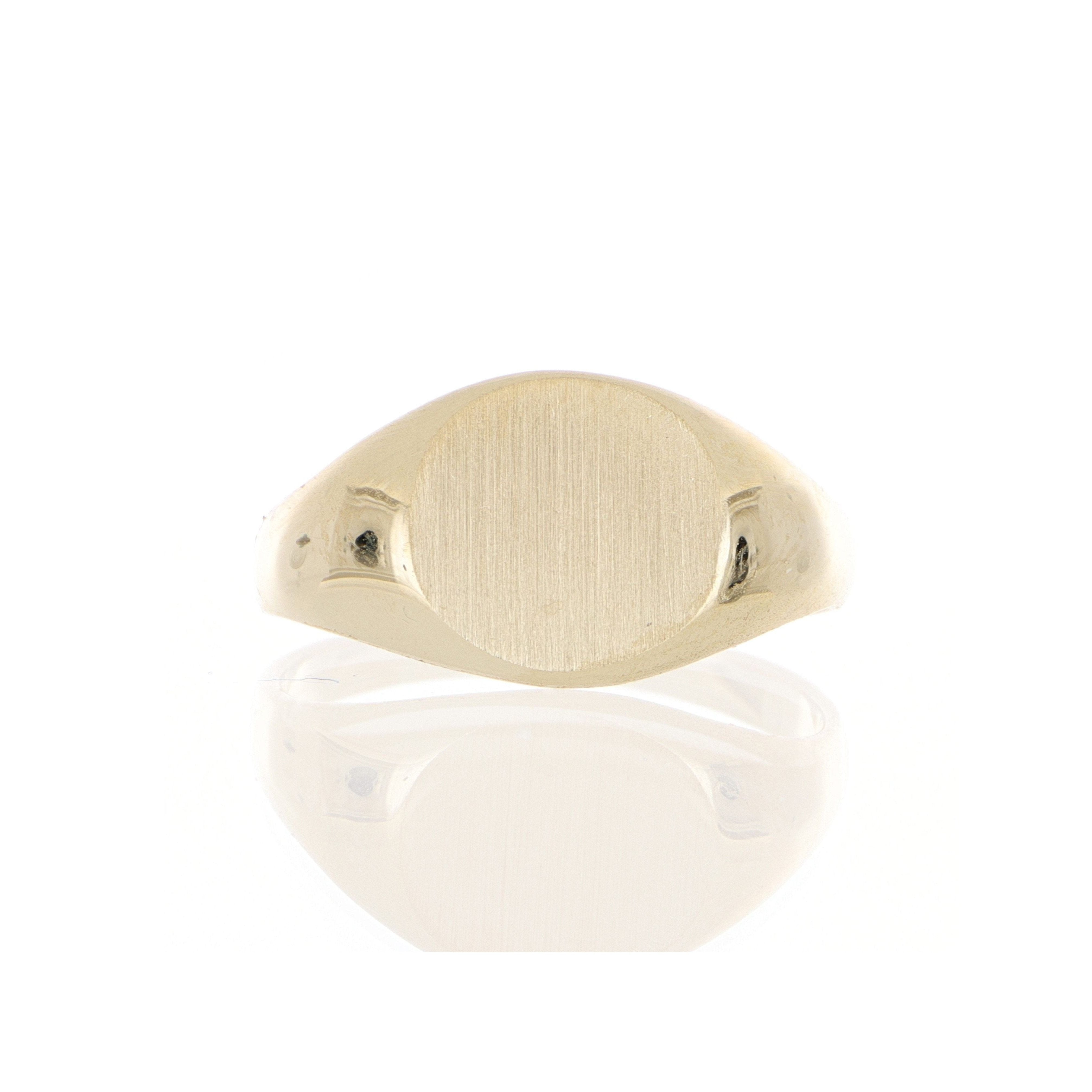 14k Yellow Gold Signet Ring - Charles Koll Jewelers