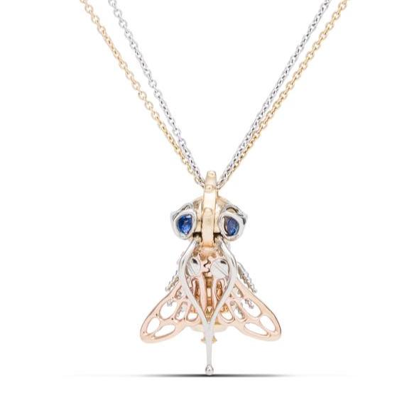 18k Rose and 19K White Gold Steam Punk Sapphire bee