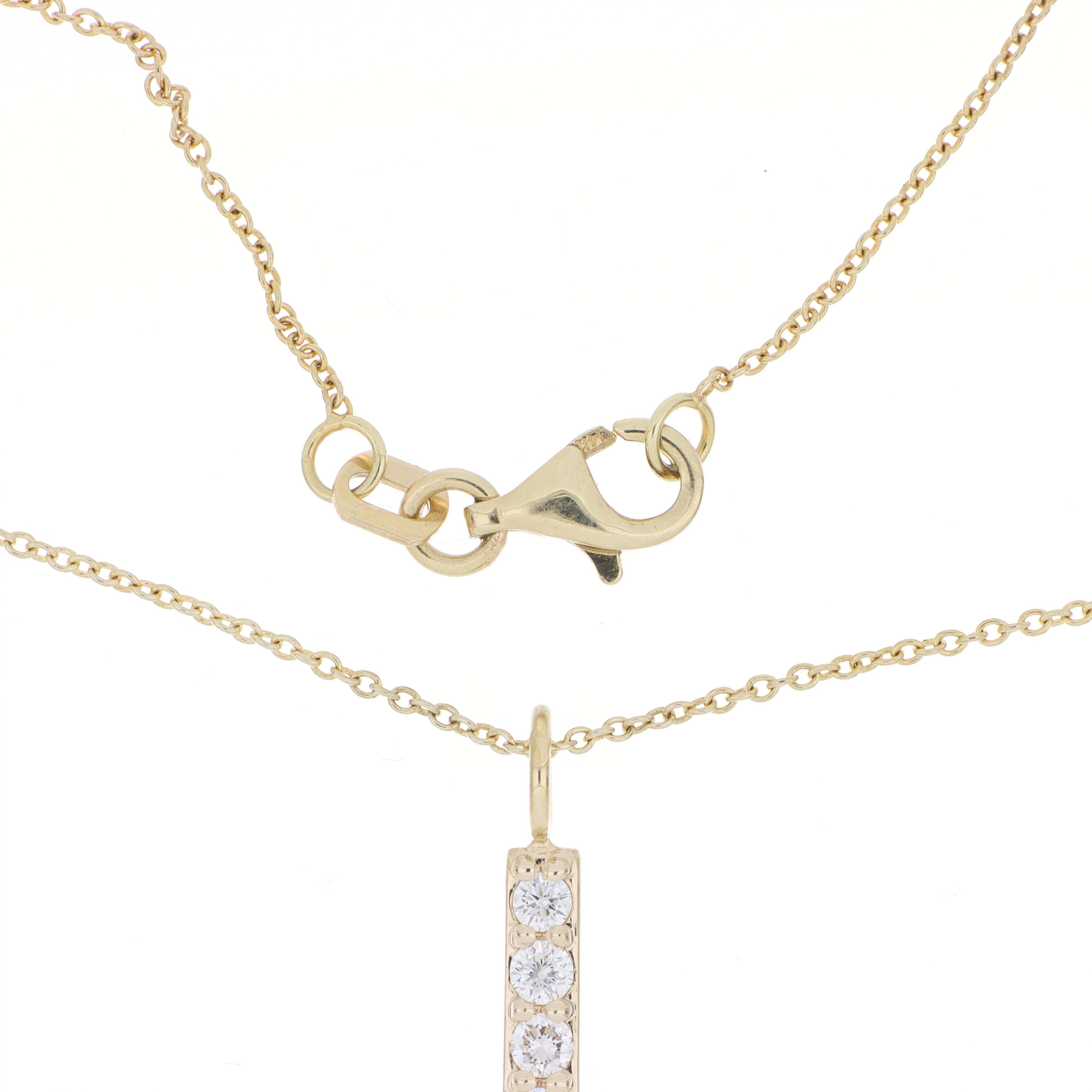 14k Yellow Gold Diamond Pendant