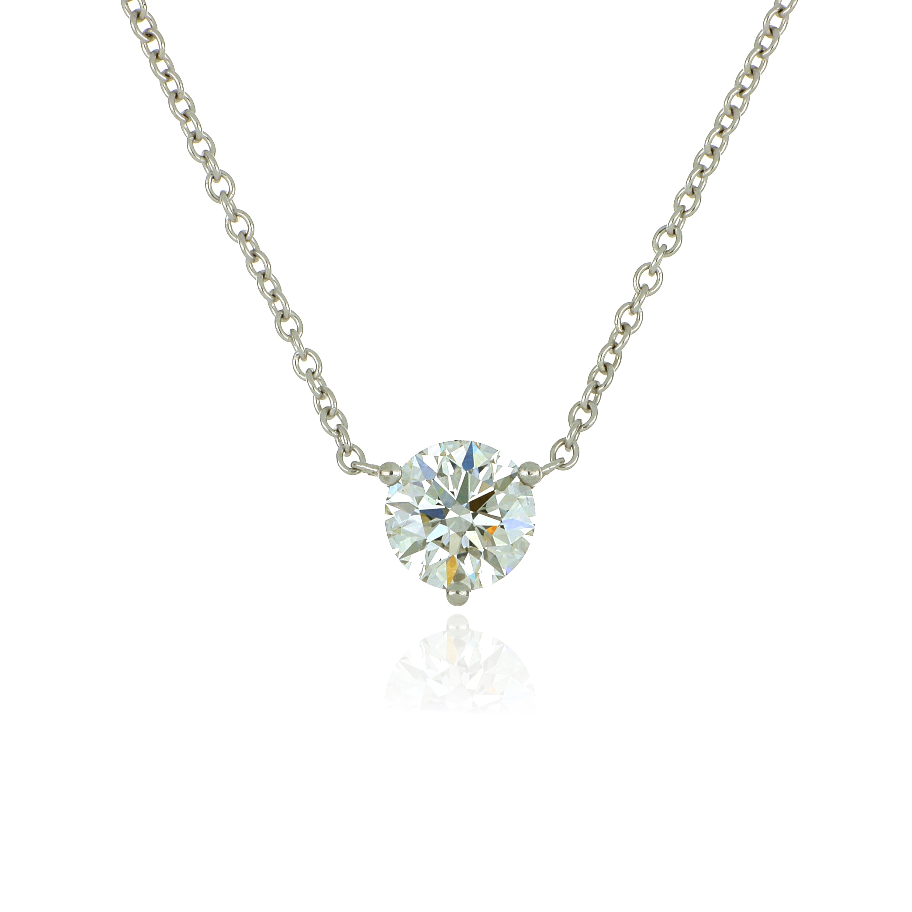 18k White Gold Signature Charles Koll Diamond Necklace