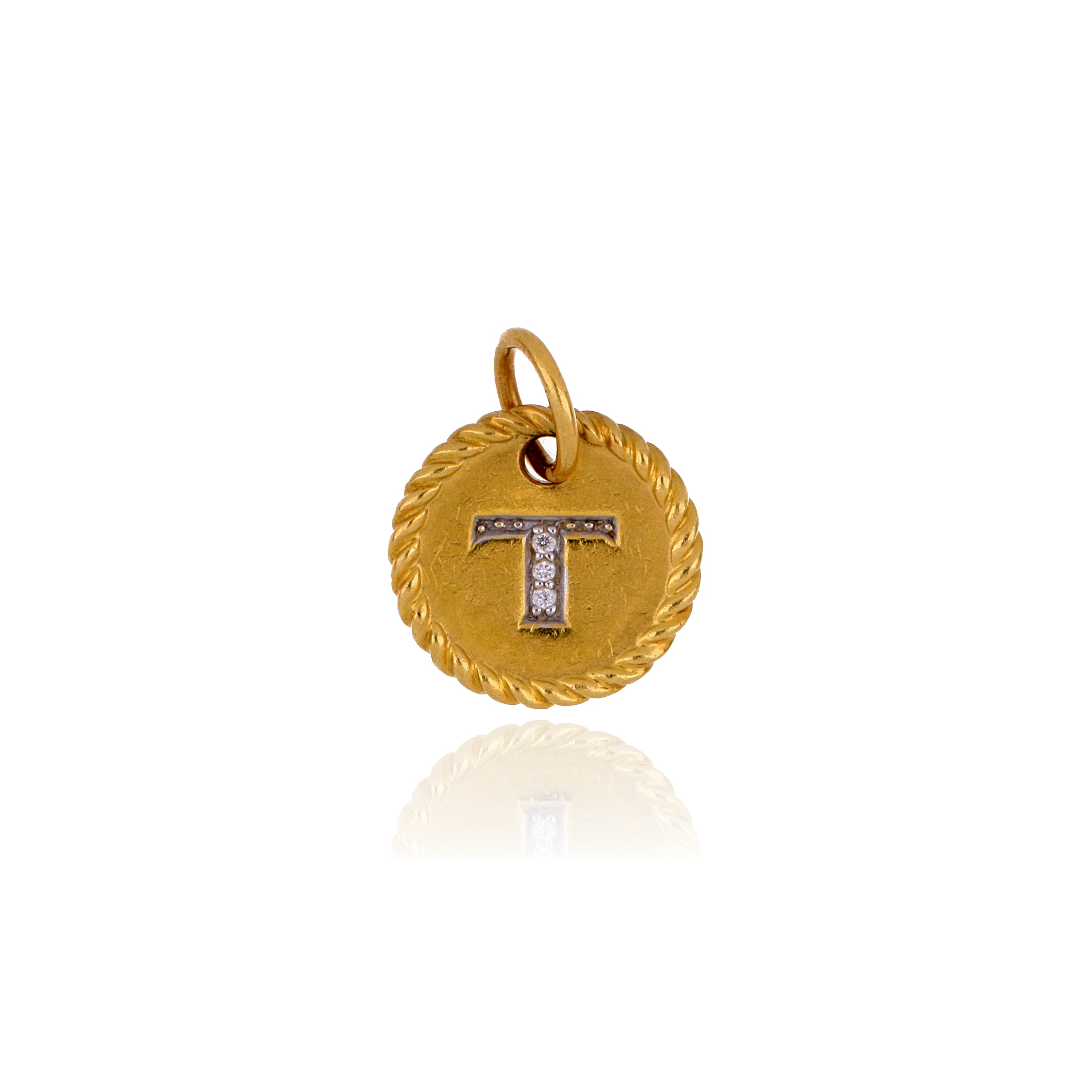 18k Yellow Gold David Yurman "T" Pendant