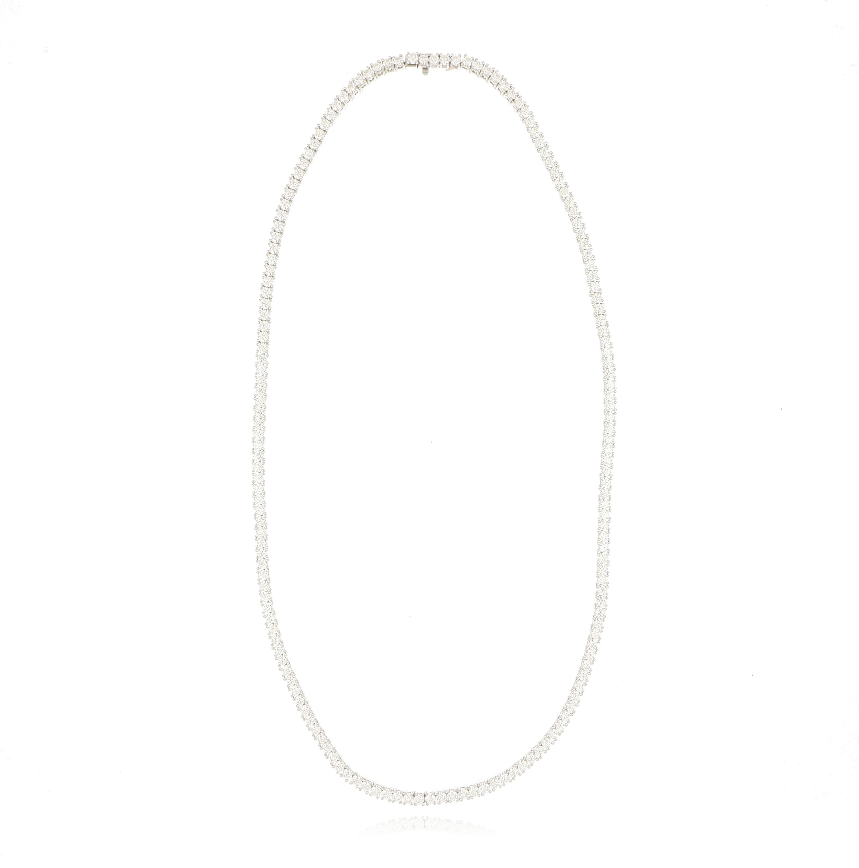 18k White Gold Diamond Tennis Necklace