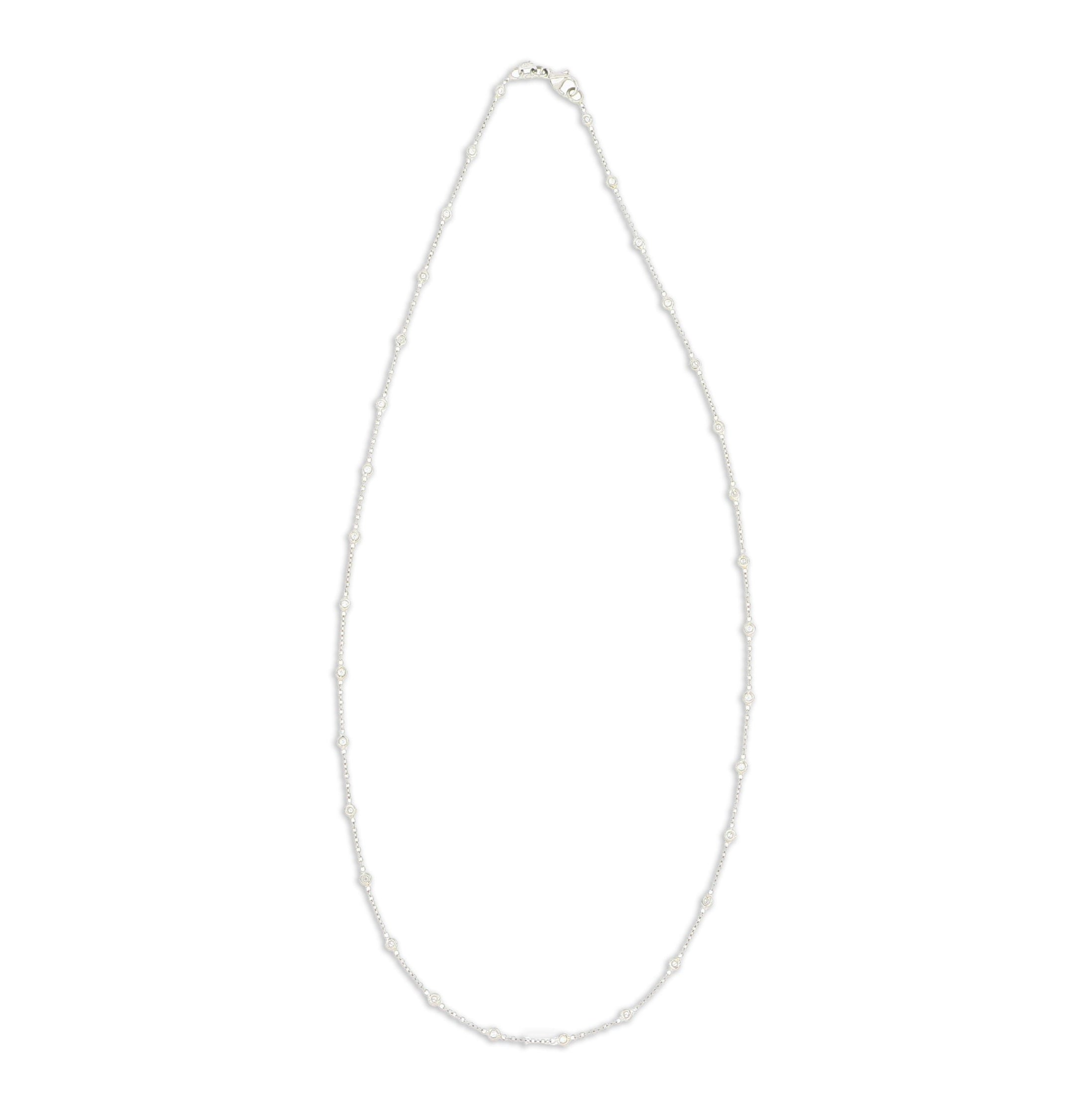 Platinum Diamonds by the Yard Necklace - Charles Koll Jewelers