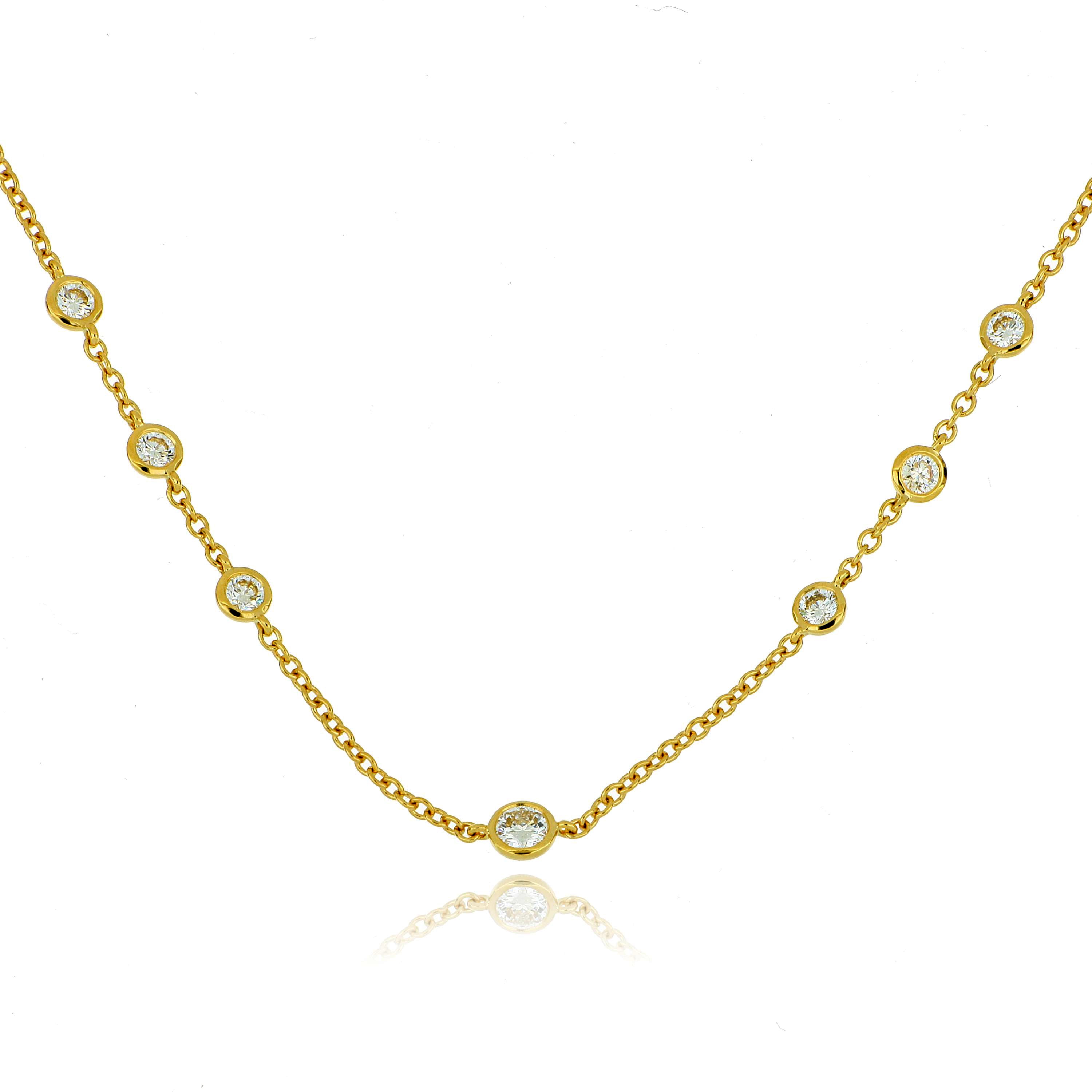 18k Yellow Gold Diamond Necklace