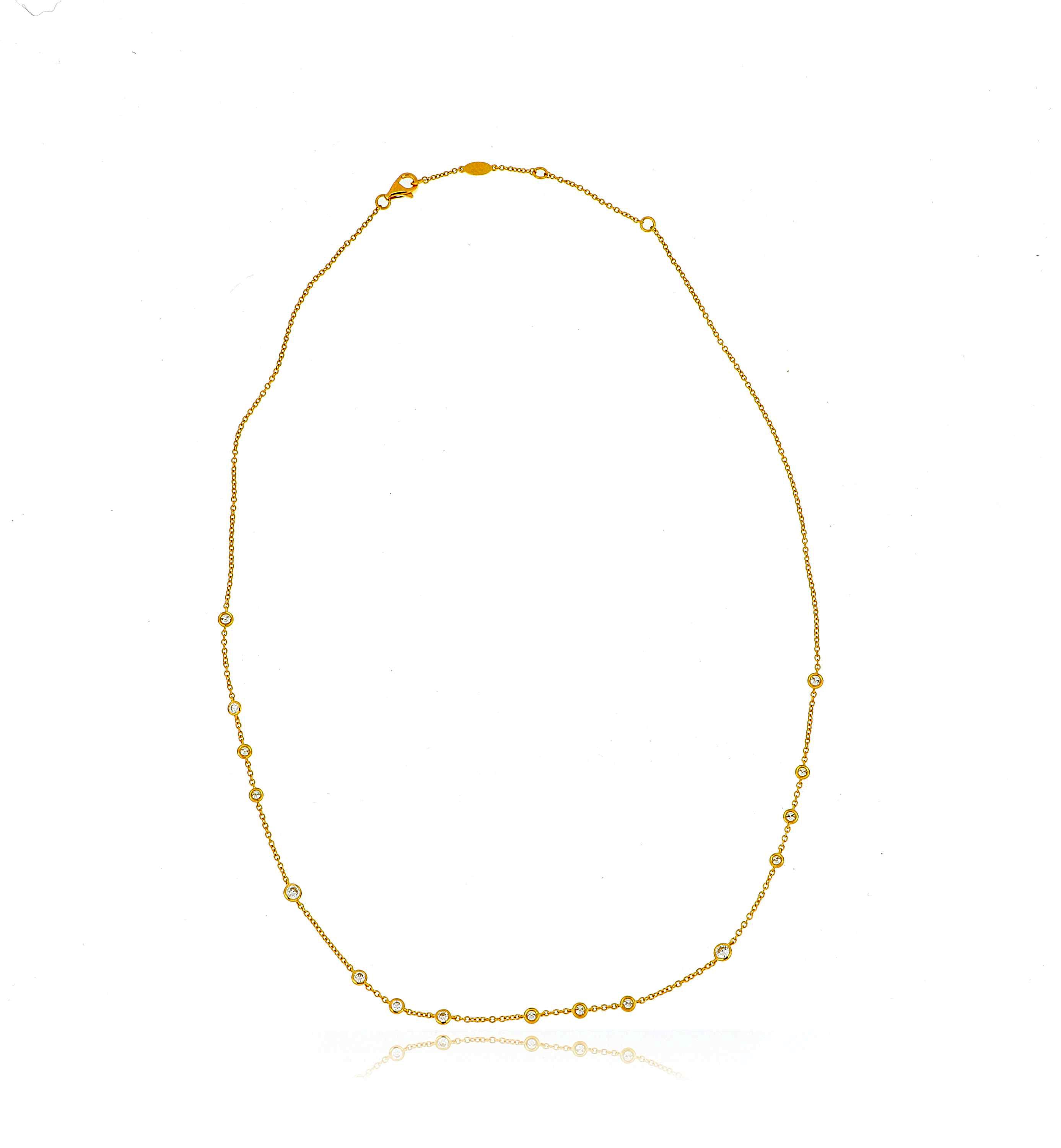 18k Yellow Gold Diamond Necklace