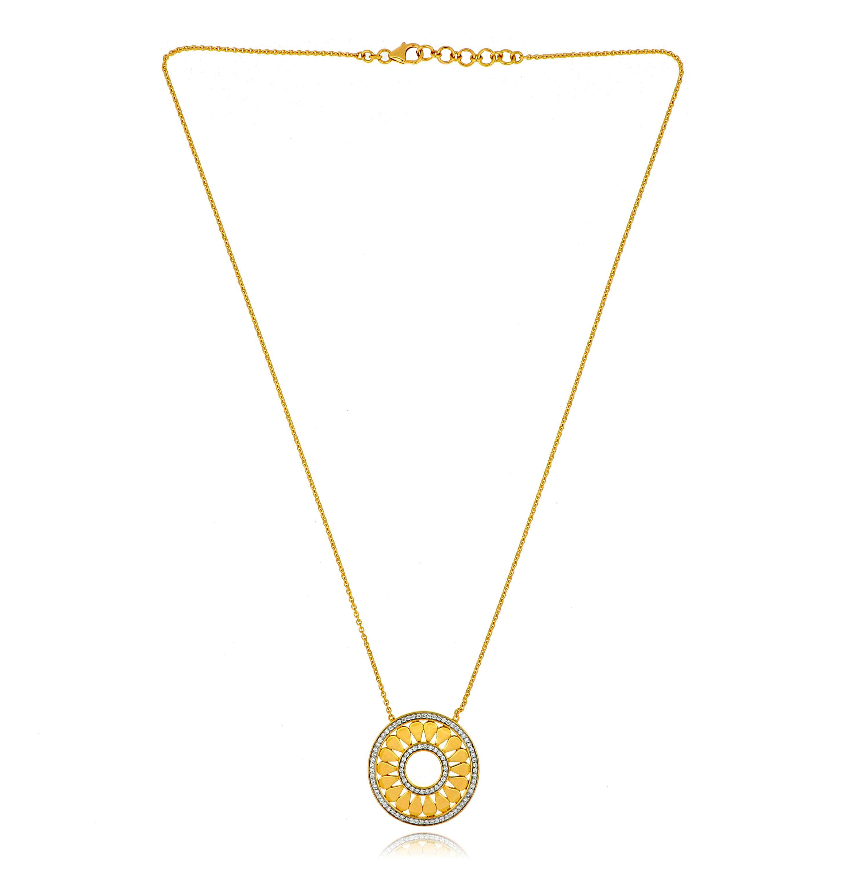 18k Yellow Gold Diamond Necklace