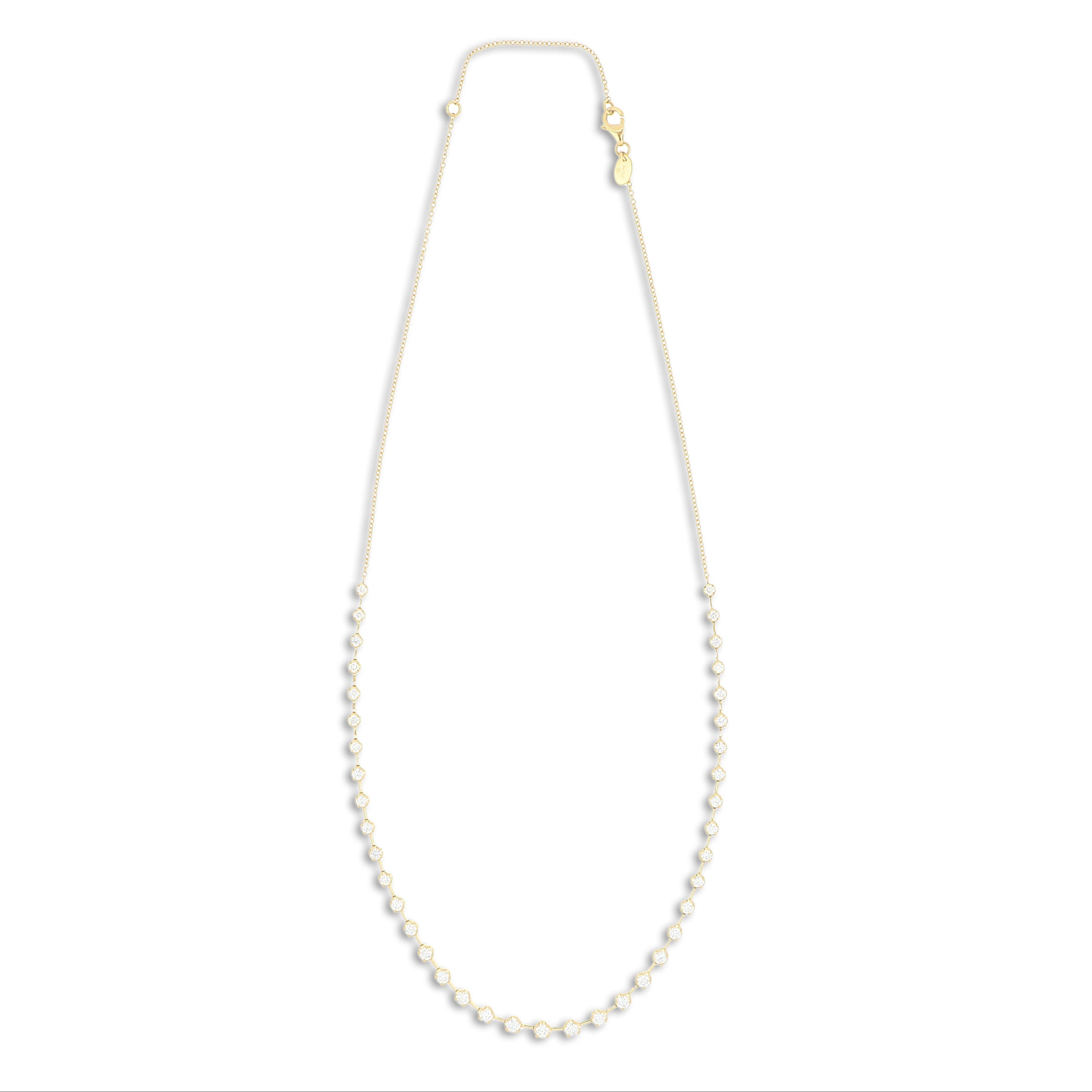 18k Yellow Gold Diamond Necklace