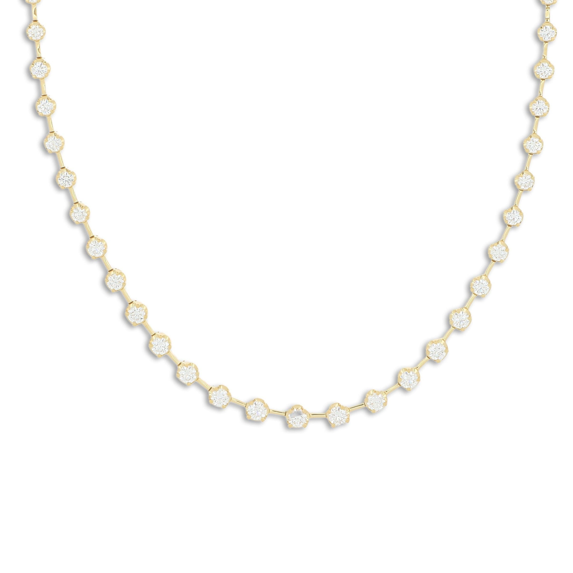 18k Yellow Gold Diamond Necklace