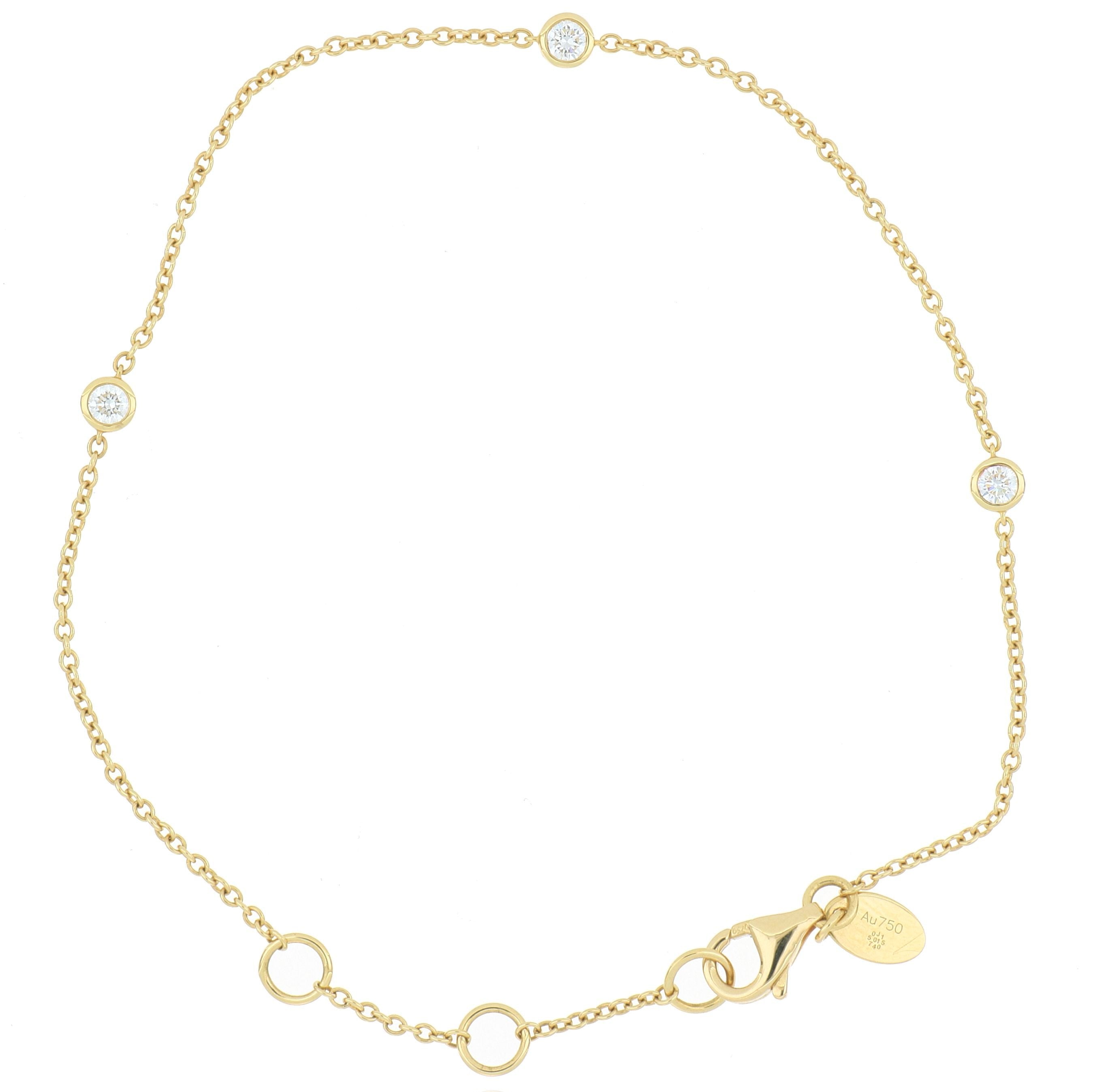 18k Yellow Gold Diamond Bracelet