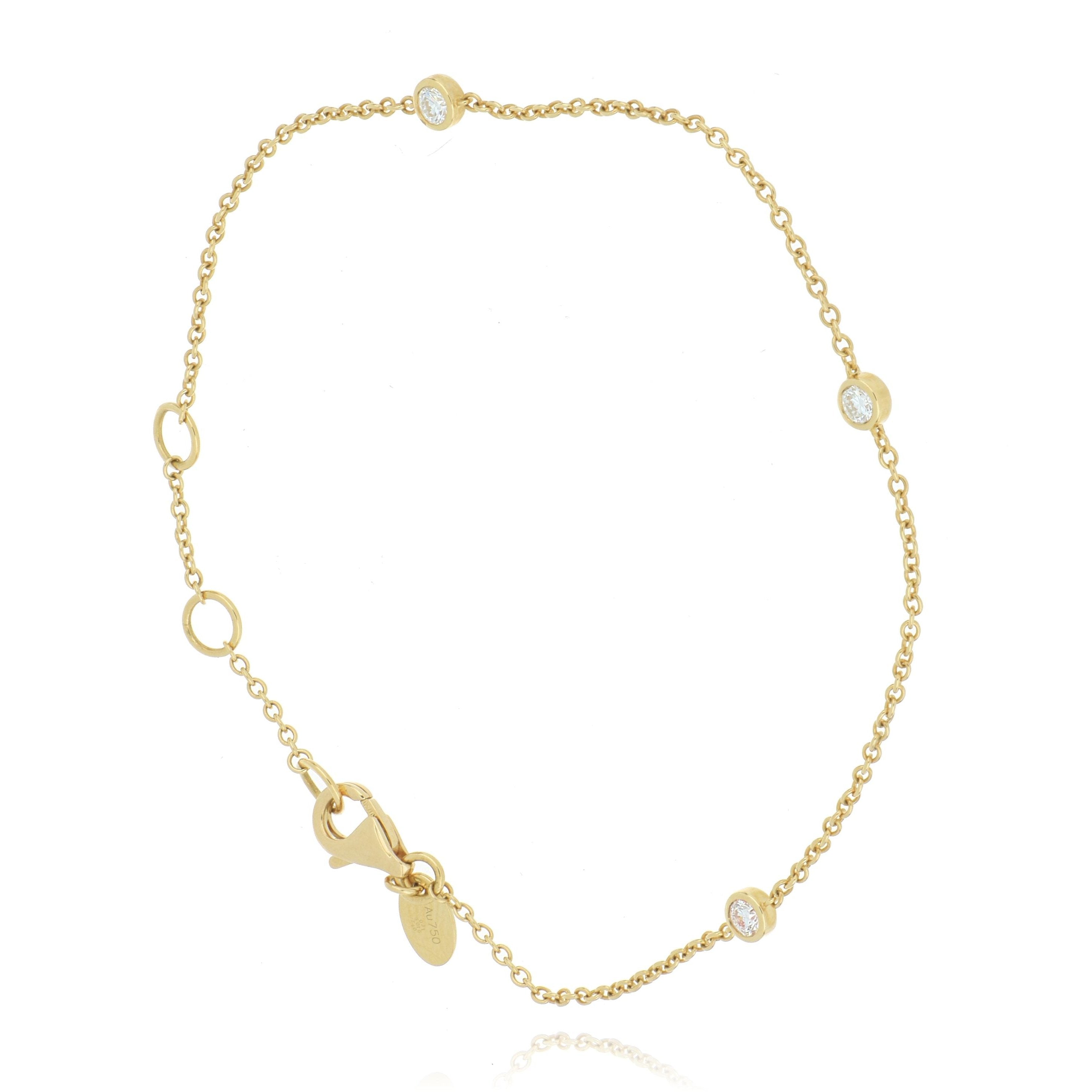 18k Yellow Gold Diamond Bracelet