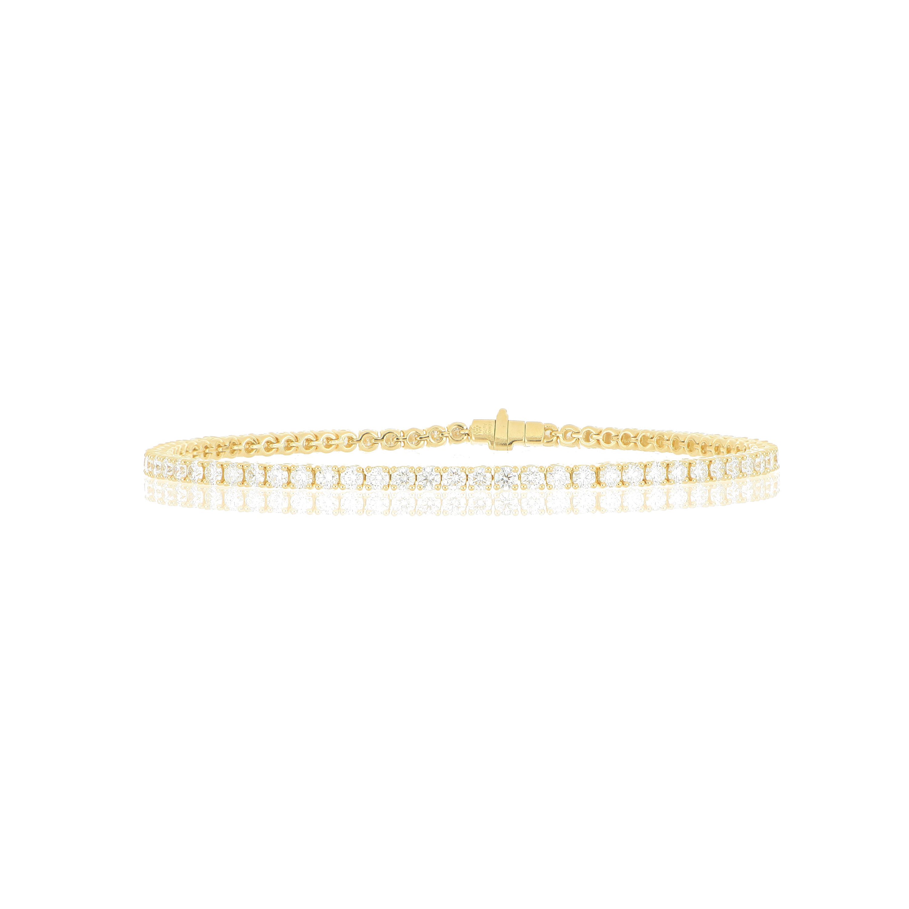18k Yellow Diamond Tennis Bracelet - Charles Koll Jewelers