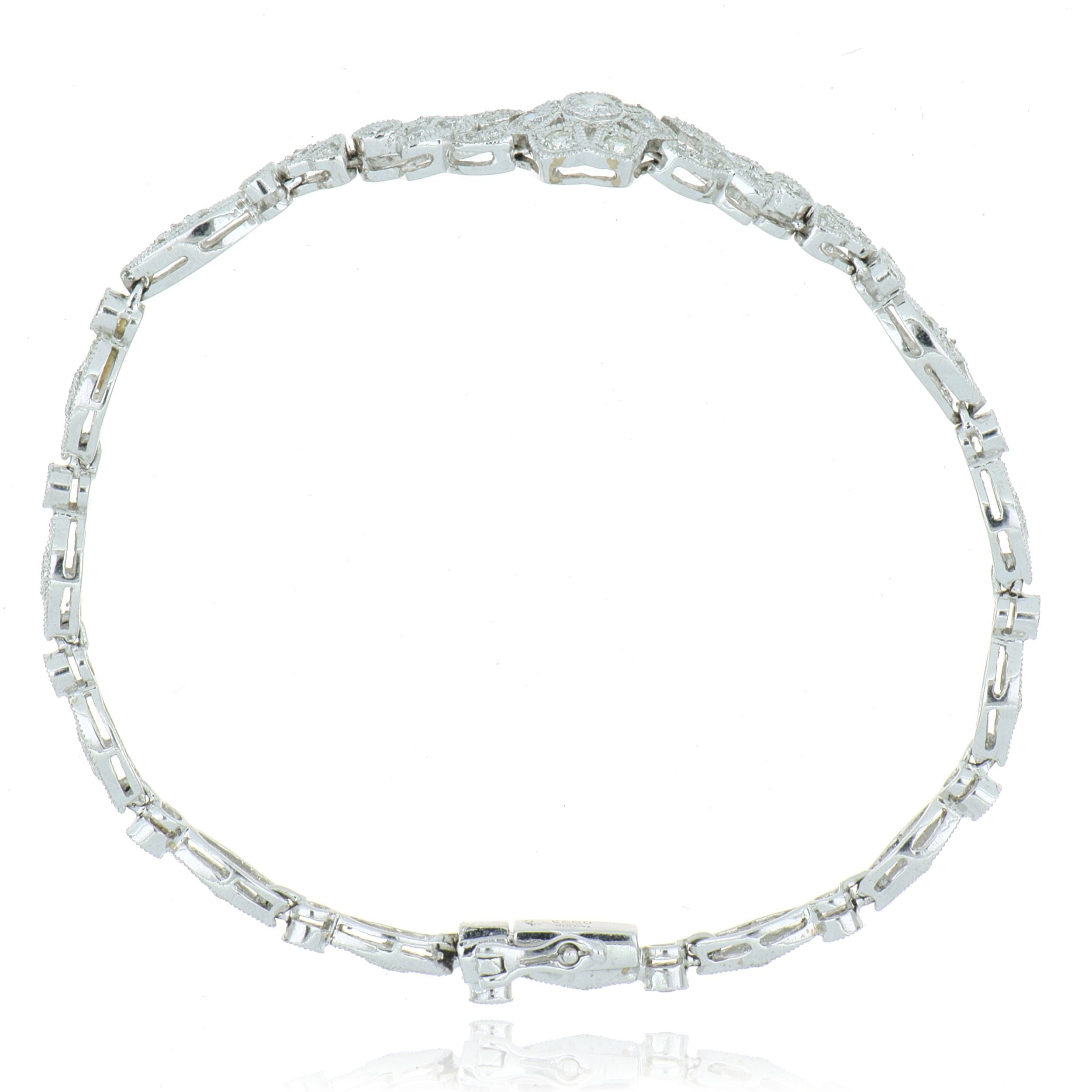 18k White Gold Diamond Bracelet - Charles Koll Jewelers