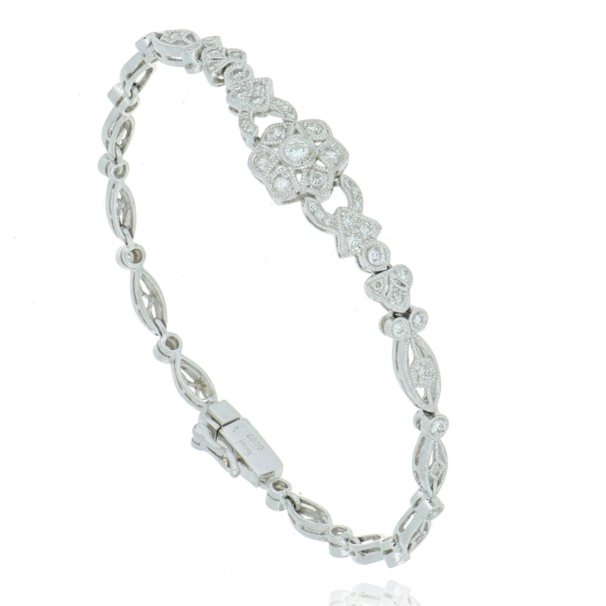 18k White Gold Diamond Bracelet - Charles Koll Jewelers