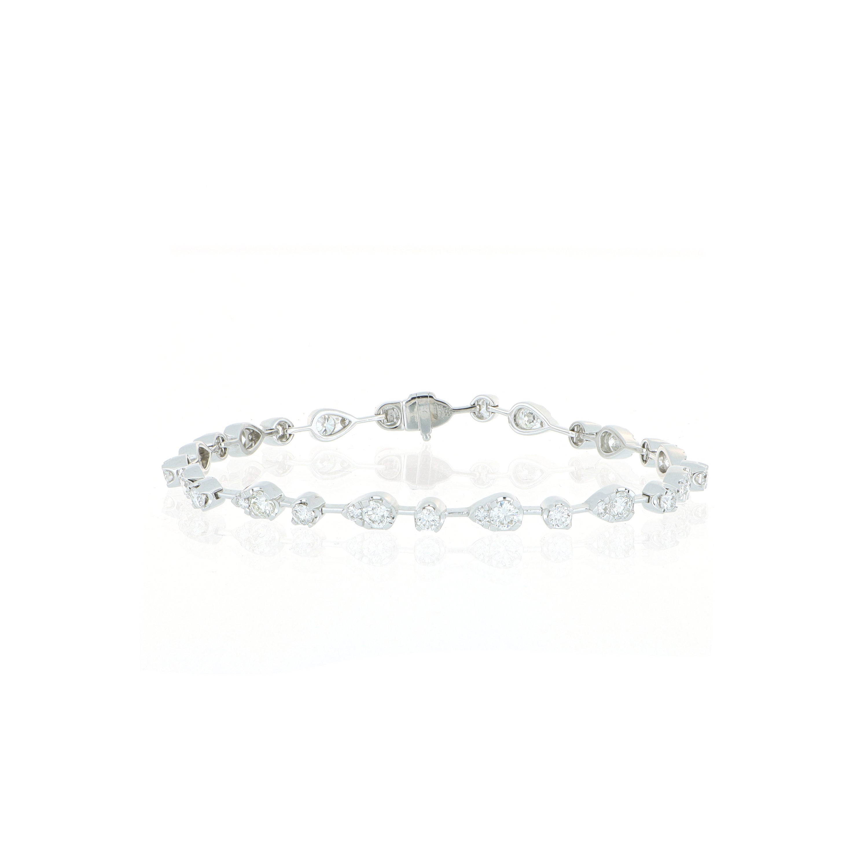 18k White Gold Diamond Bracelet - Charles Koll Jewelers