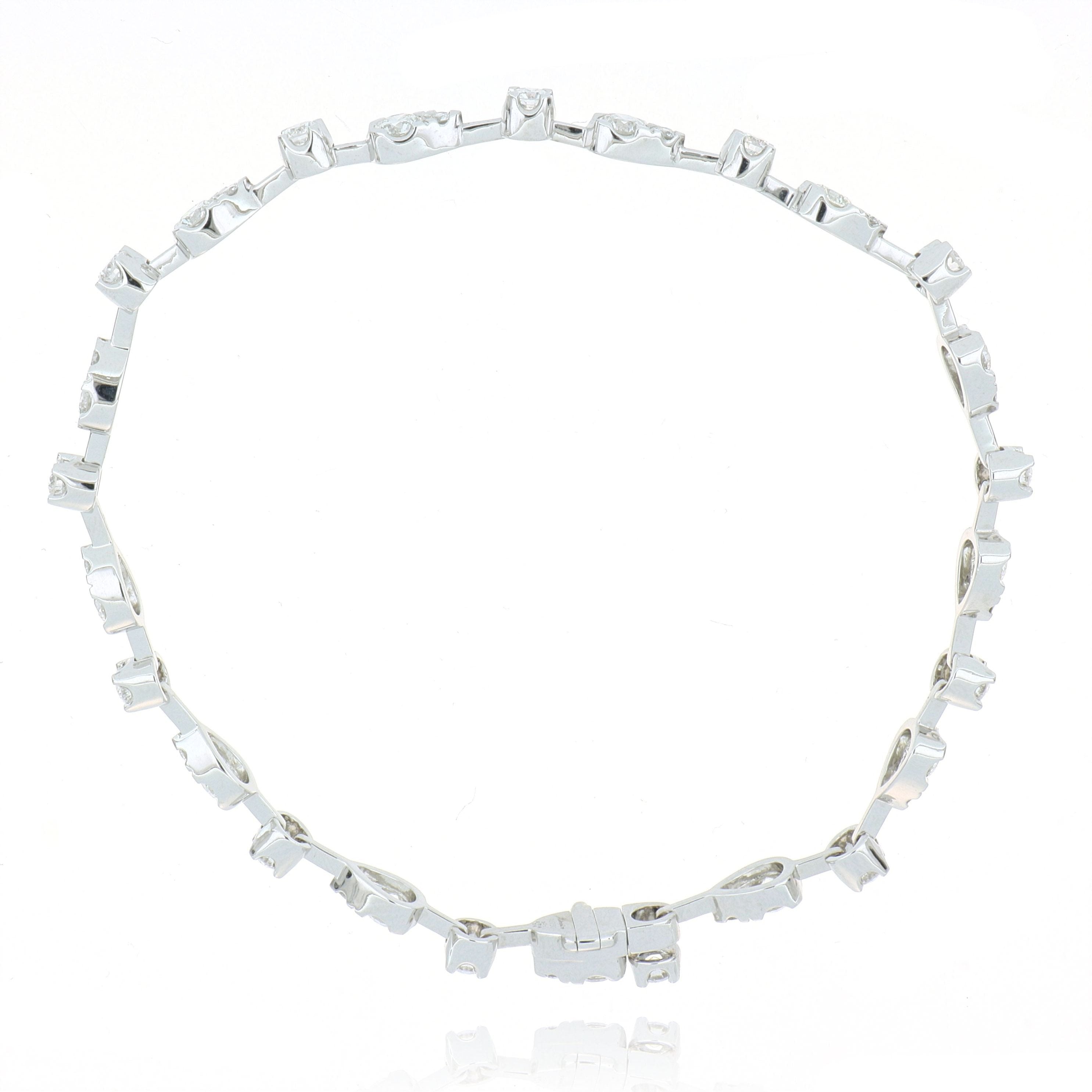 18k White Gold Diamond Bracelet - Charles Koll Jewelers