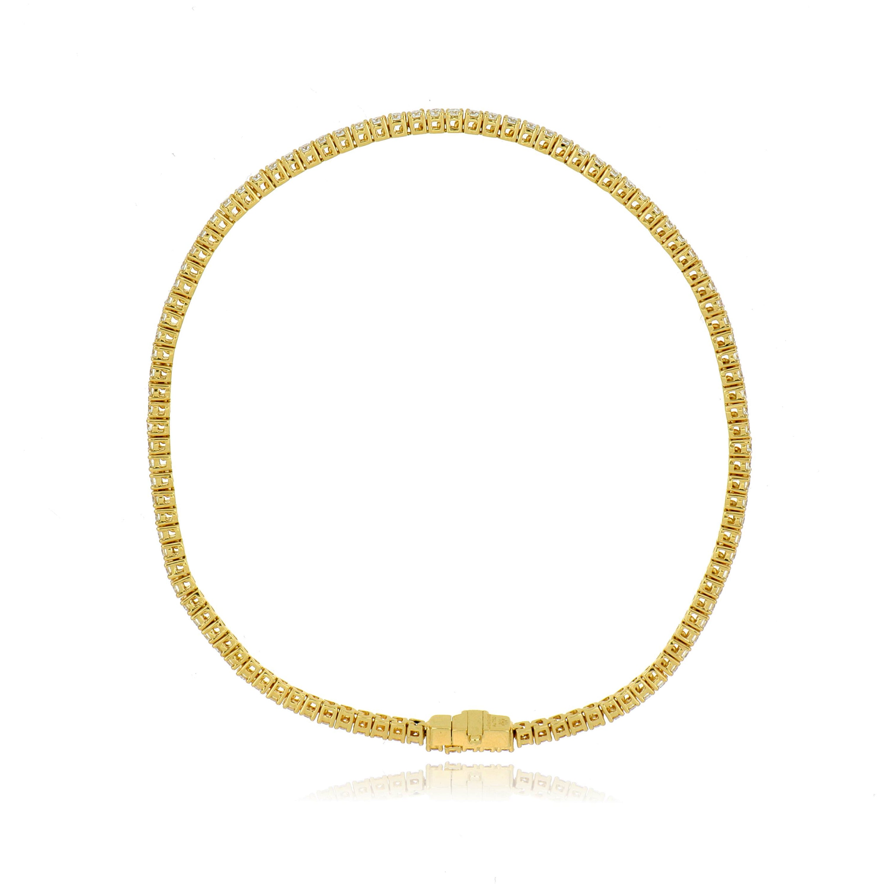 18k Yellow Gold Classic 4 Prong Diamond Tennis Bracelet