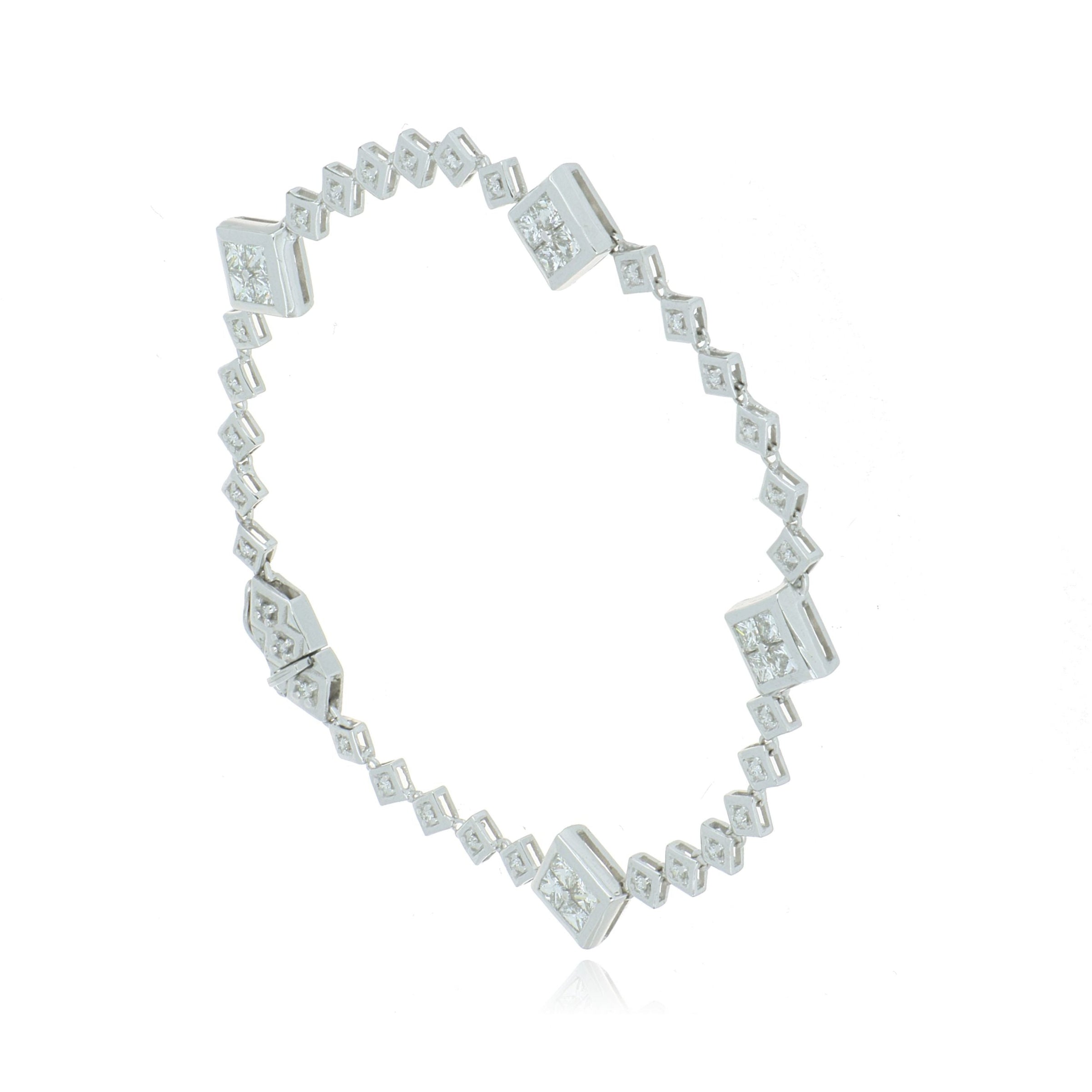 18k White Gold Diamond Bracelet