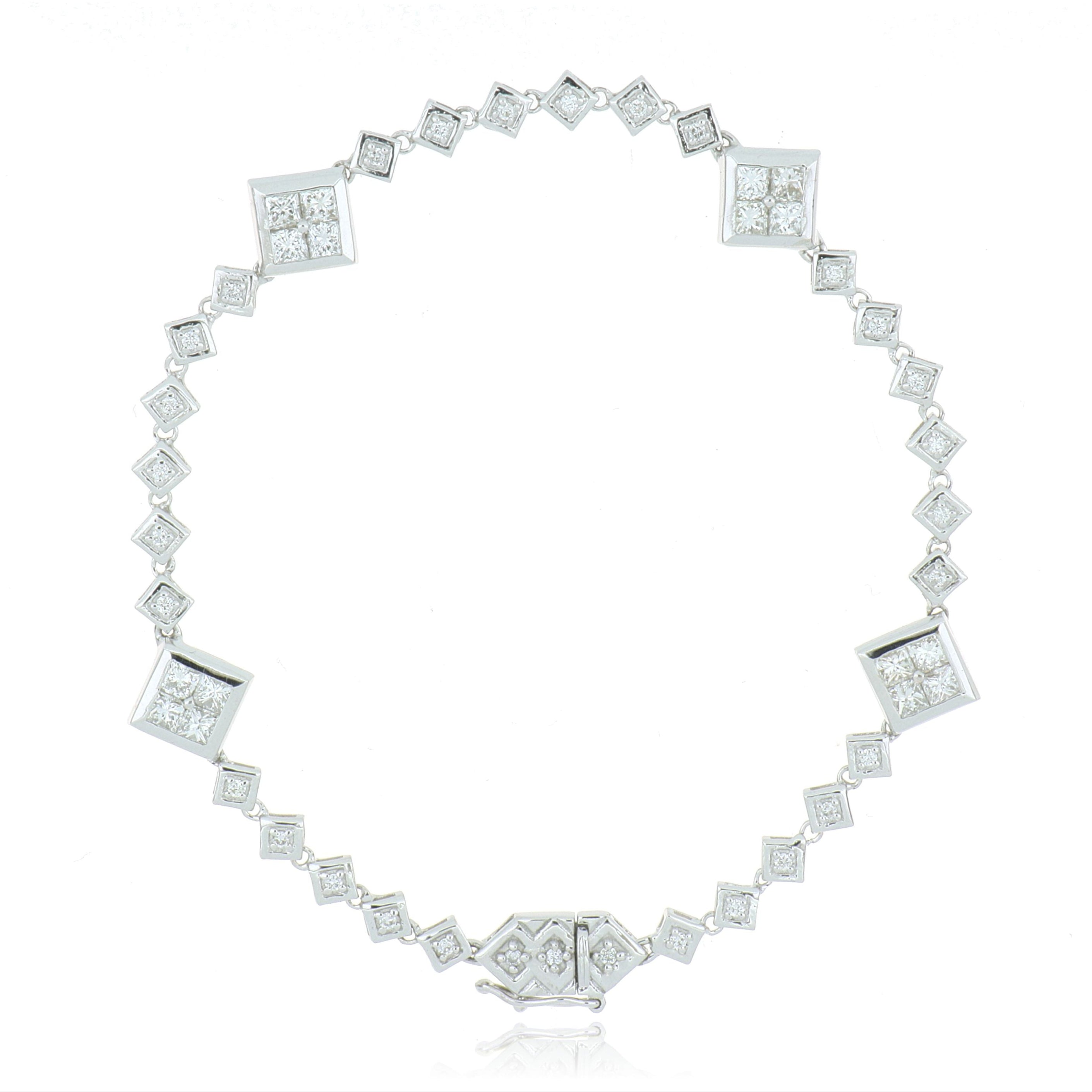 18k White Gold Diamond Bracelet