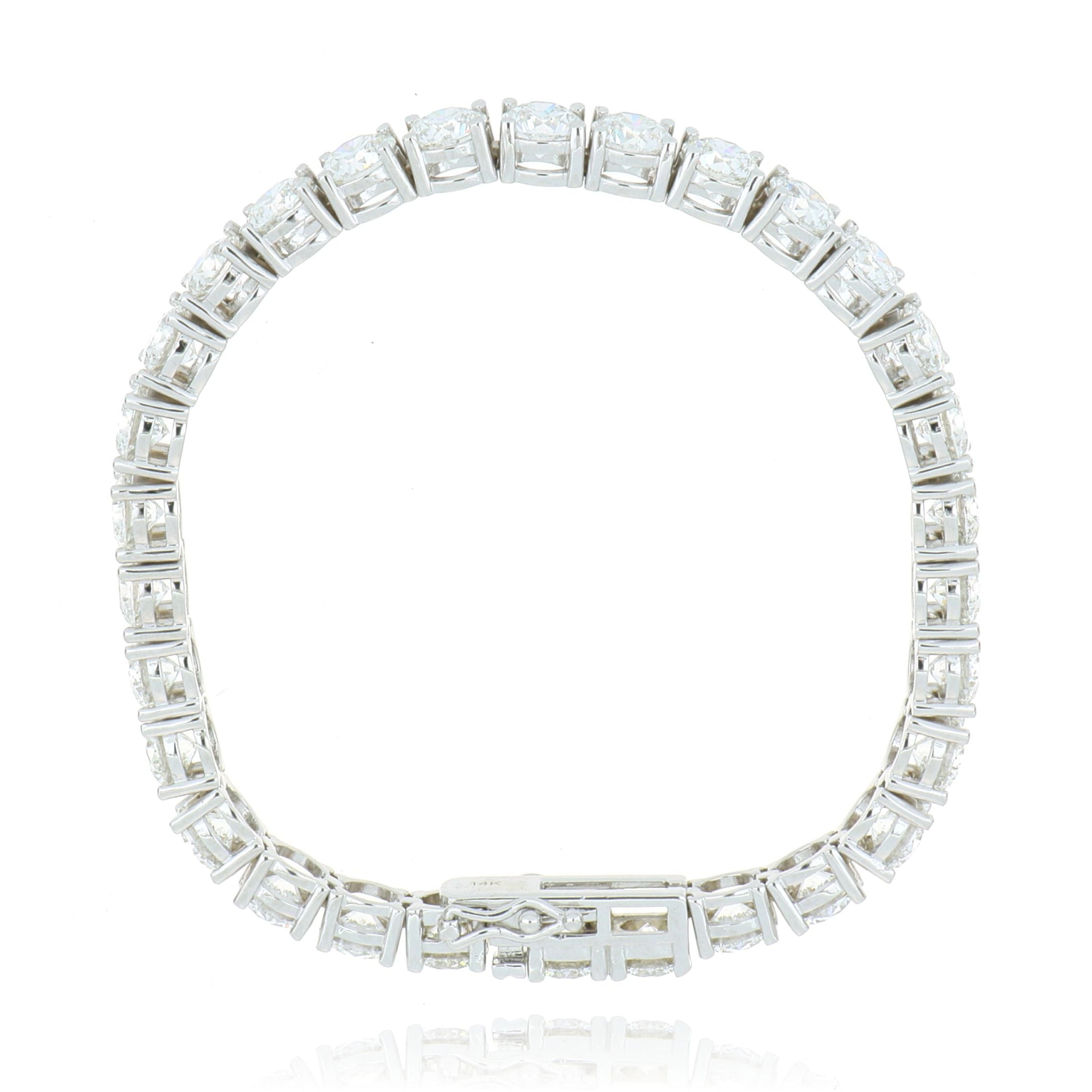 14k White Gold Diamond Tennis Bracelet