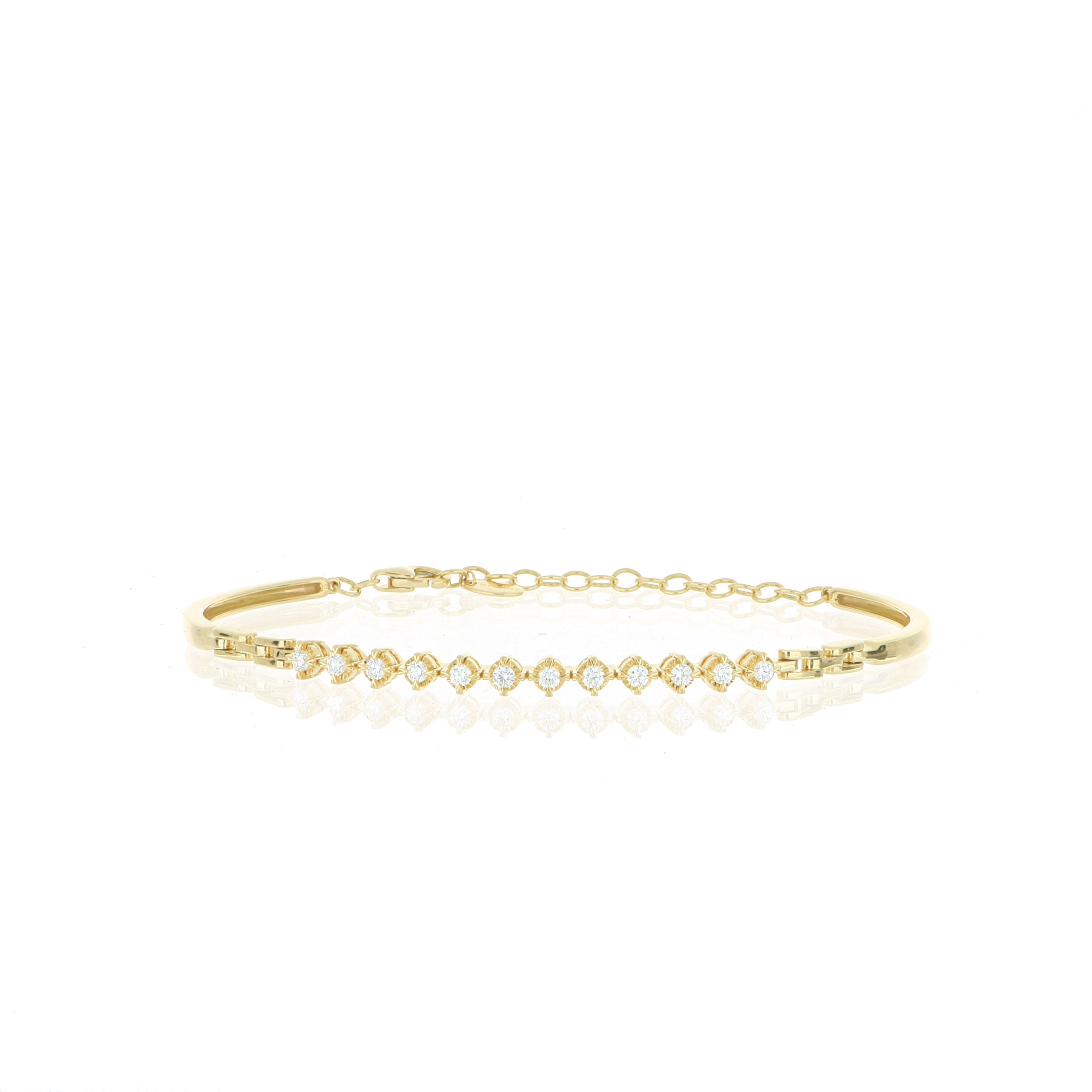18k Yellow Gold Diamond Bracelet