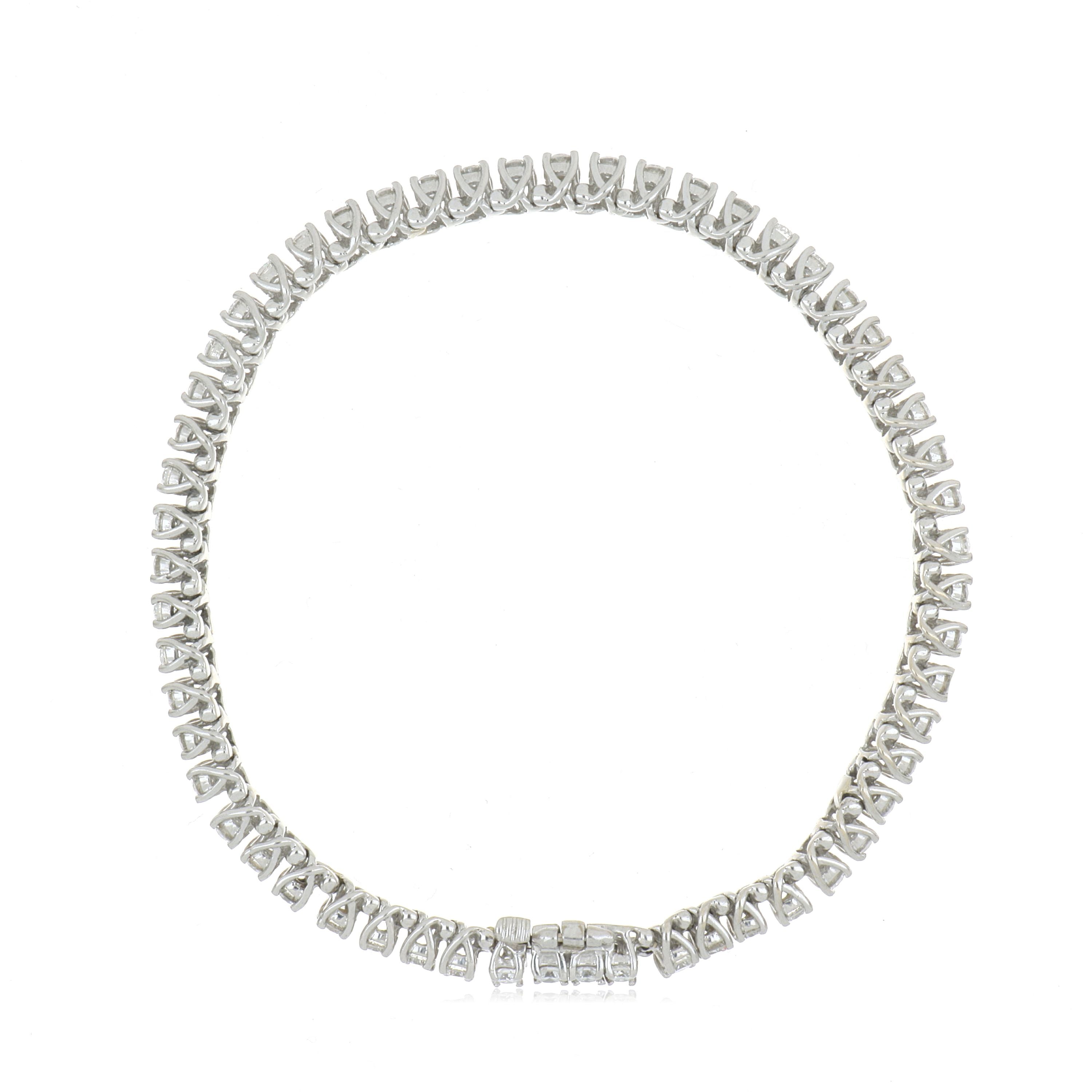 14k White Gold Diamond Tennis Bracelet