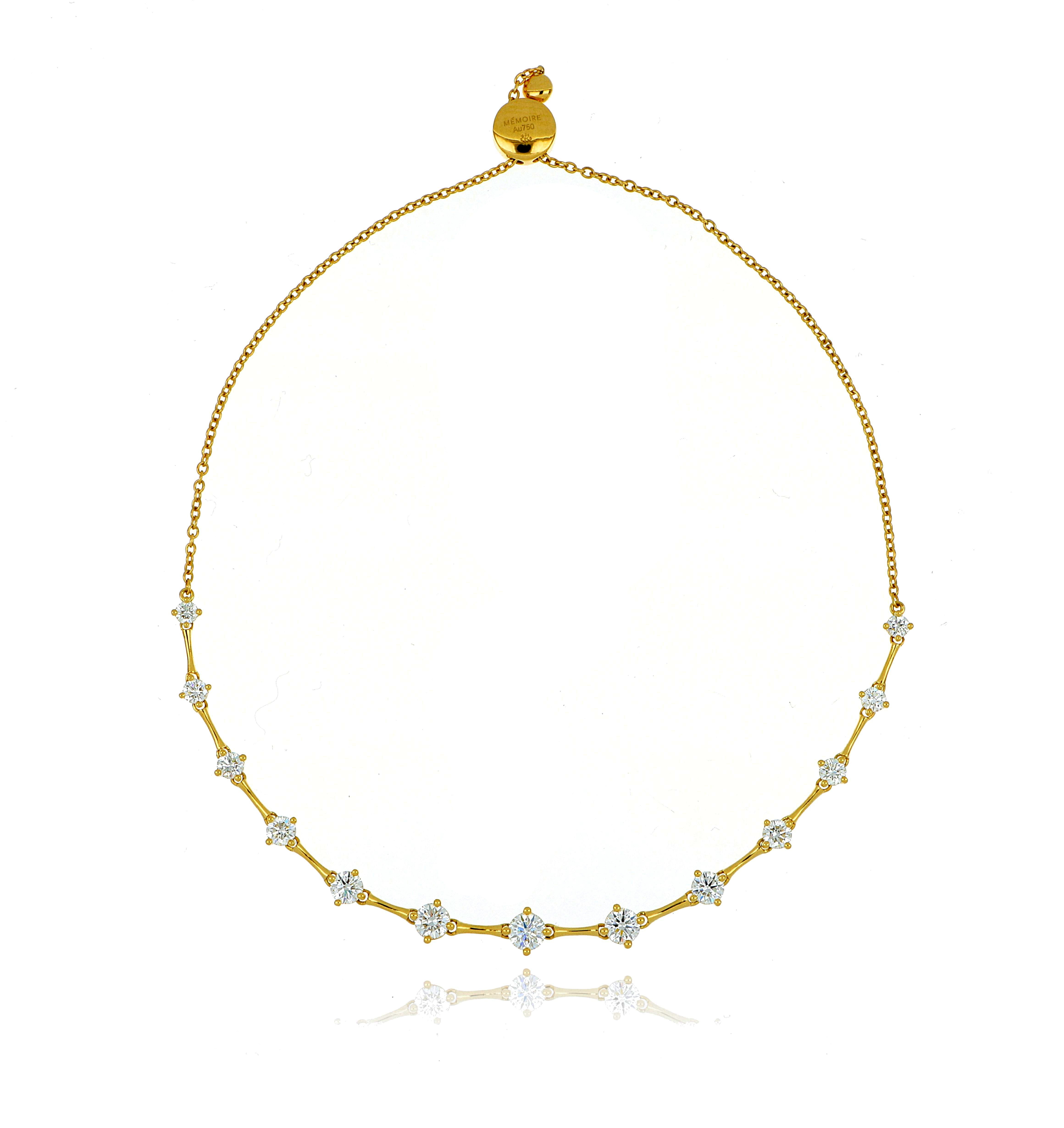 18k Yellow Gold Diamond Bolo Bracelet