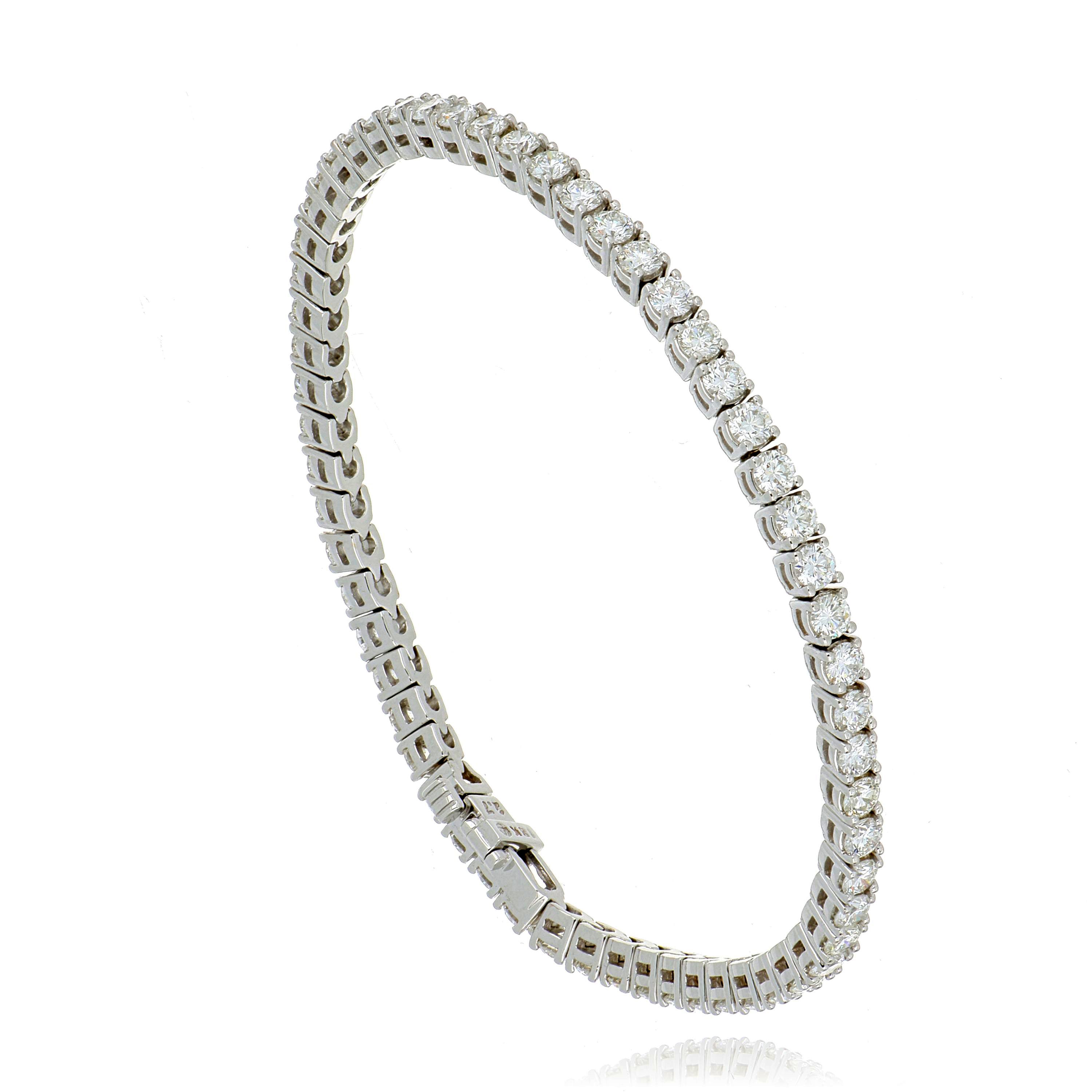 18k White Gold Diamond Tennis Bracelet