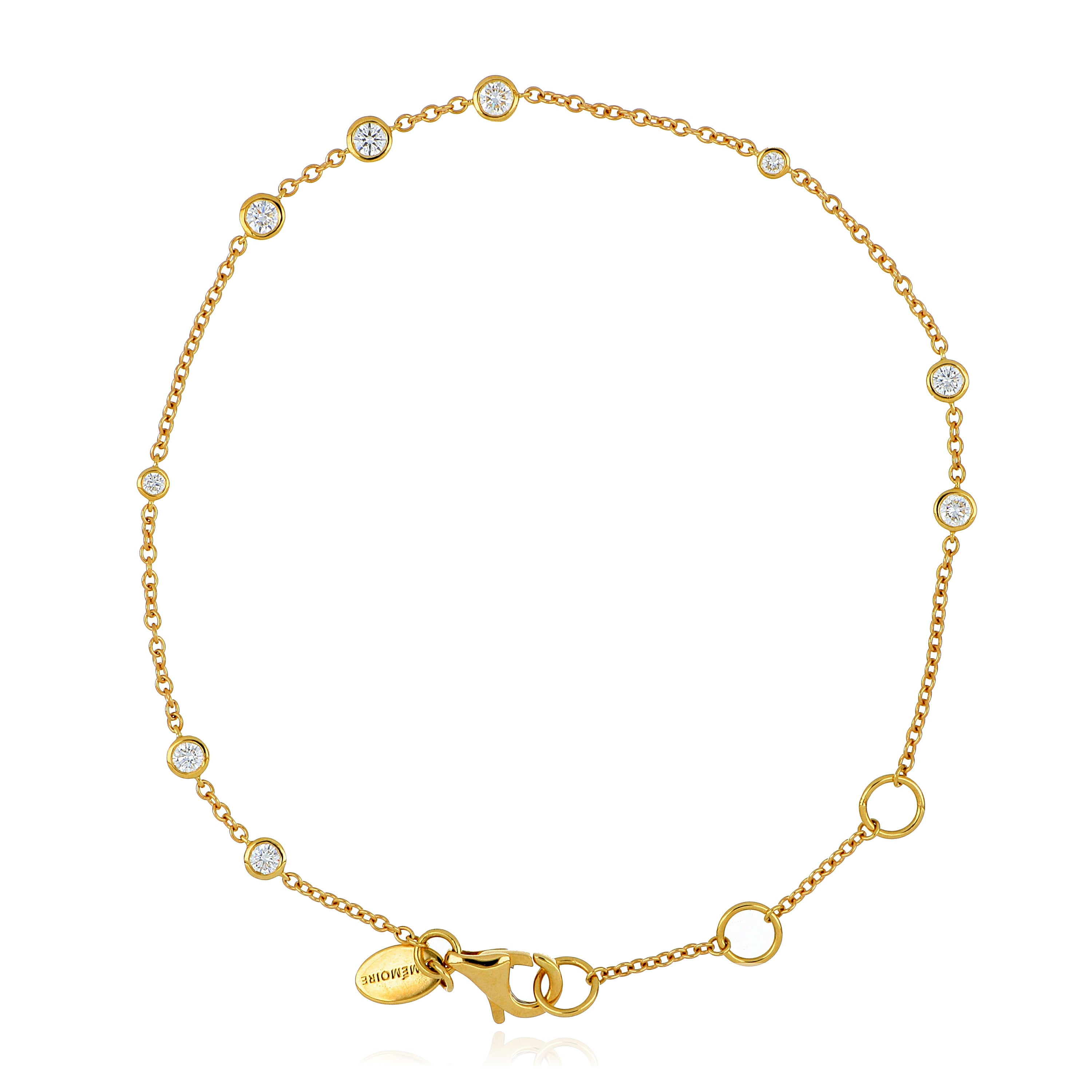 18k Yellow Gold Cascade Diamond Bracelet