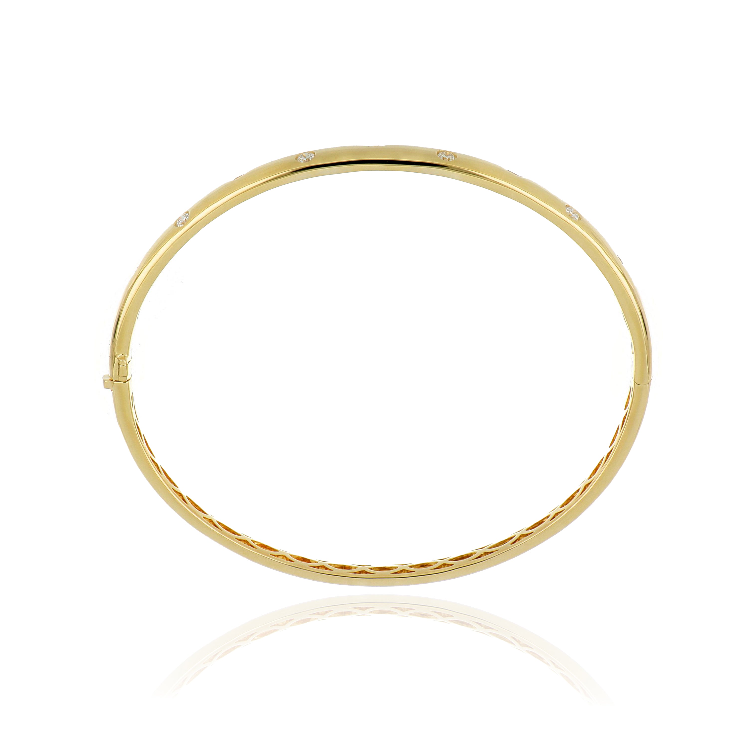 18k Yellow Gold Diamond Bangle