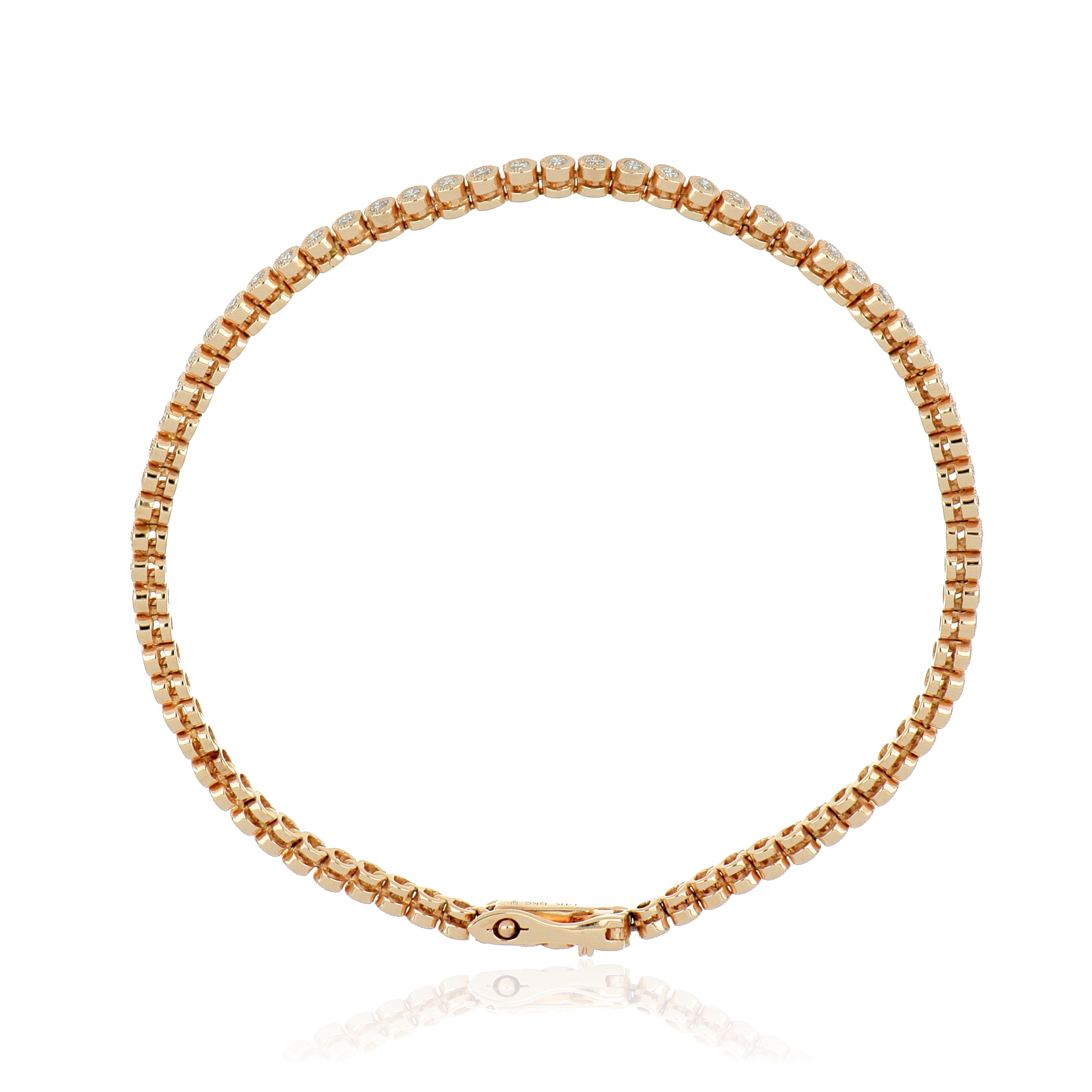 14k Rose Gold Diamond Tennis Bracelet - Charles Koll Jewelers