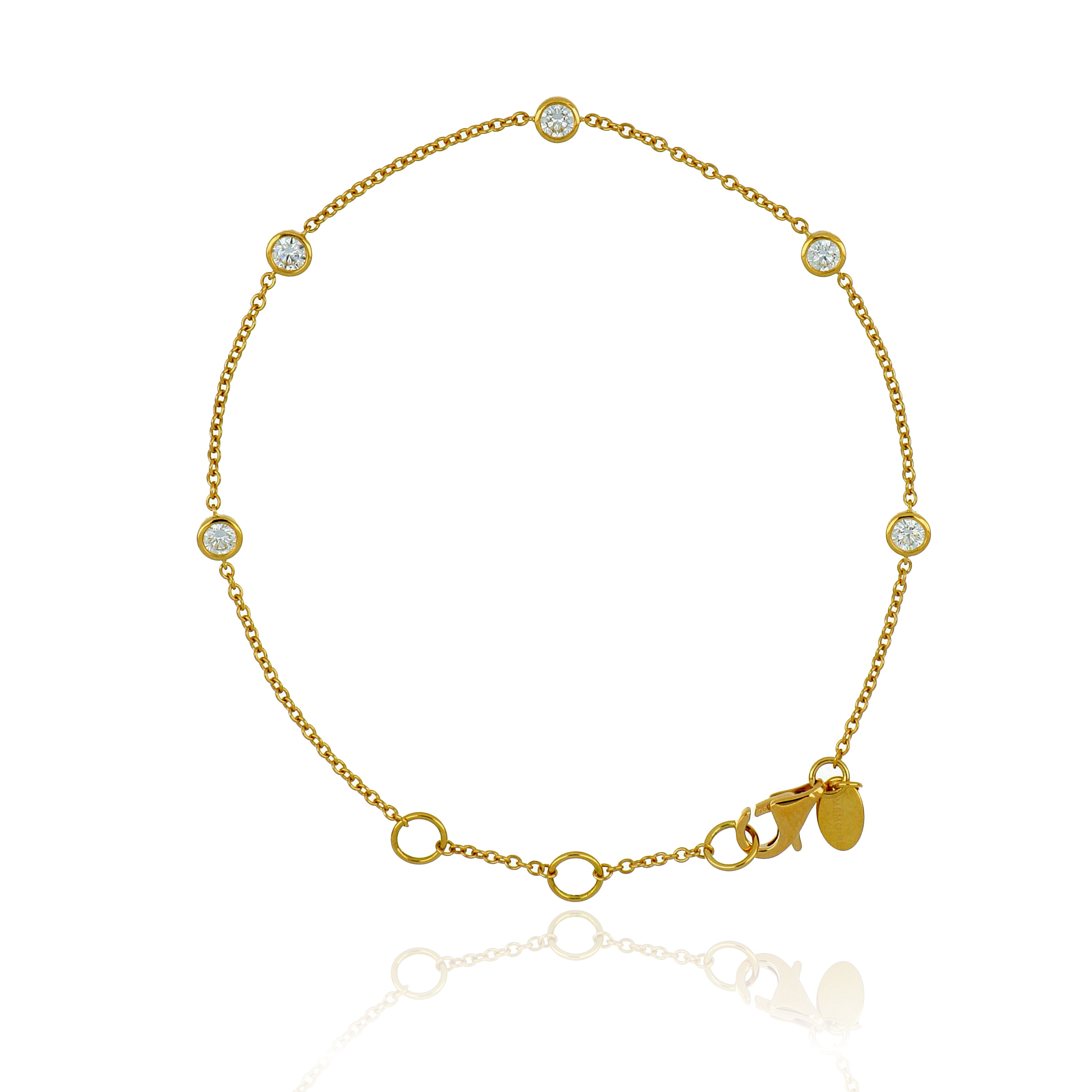 18k Yellow Gold Diamond Cascade Bracelet