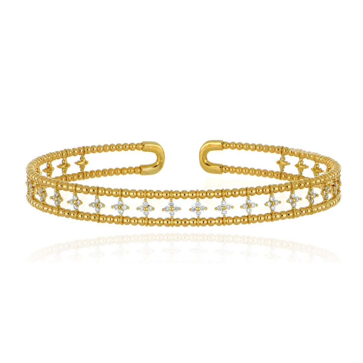 18k Yellow Gold Diamond Bangle Bracelet