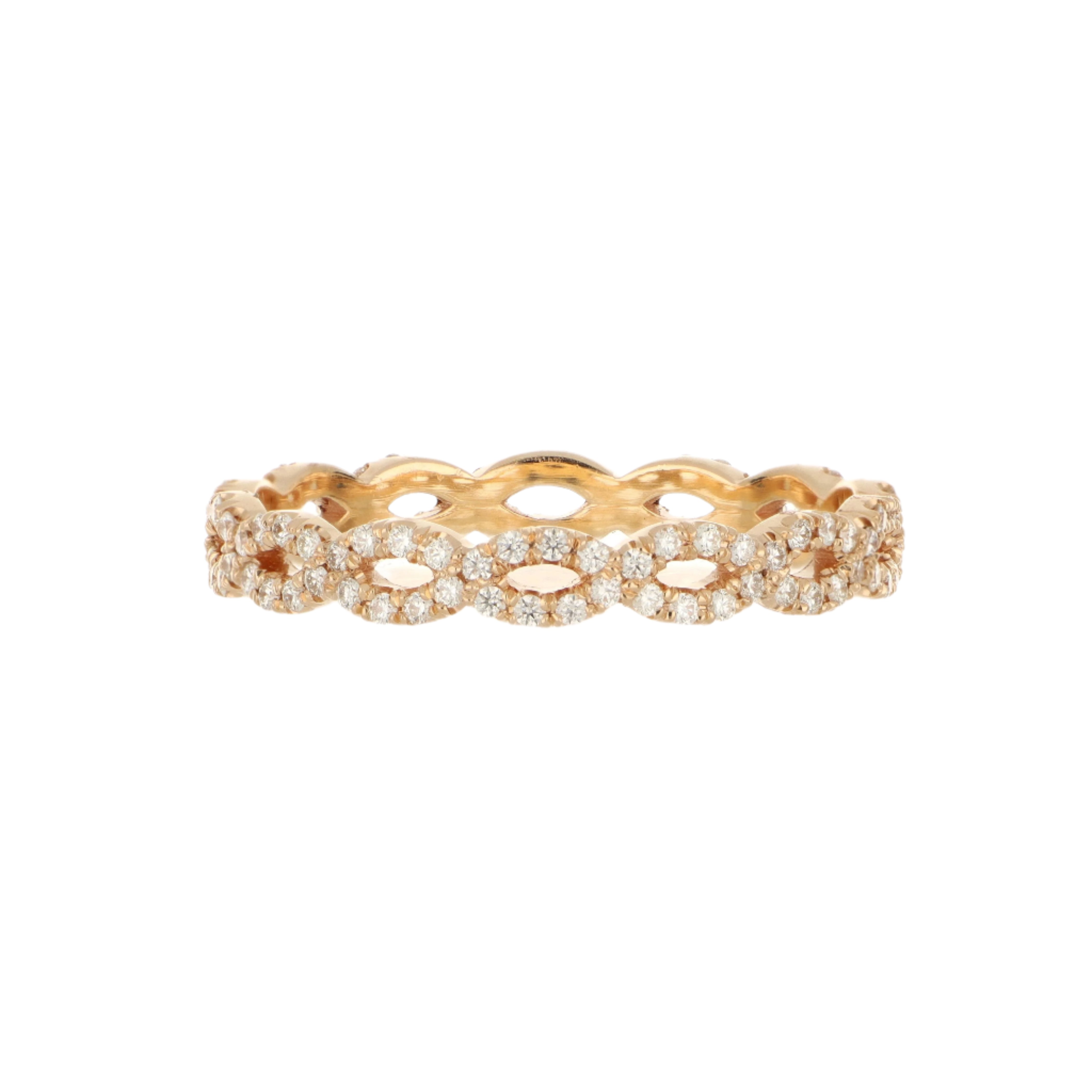 18k Rose Gold Diamond Infinity Eternity Band