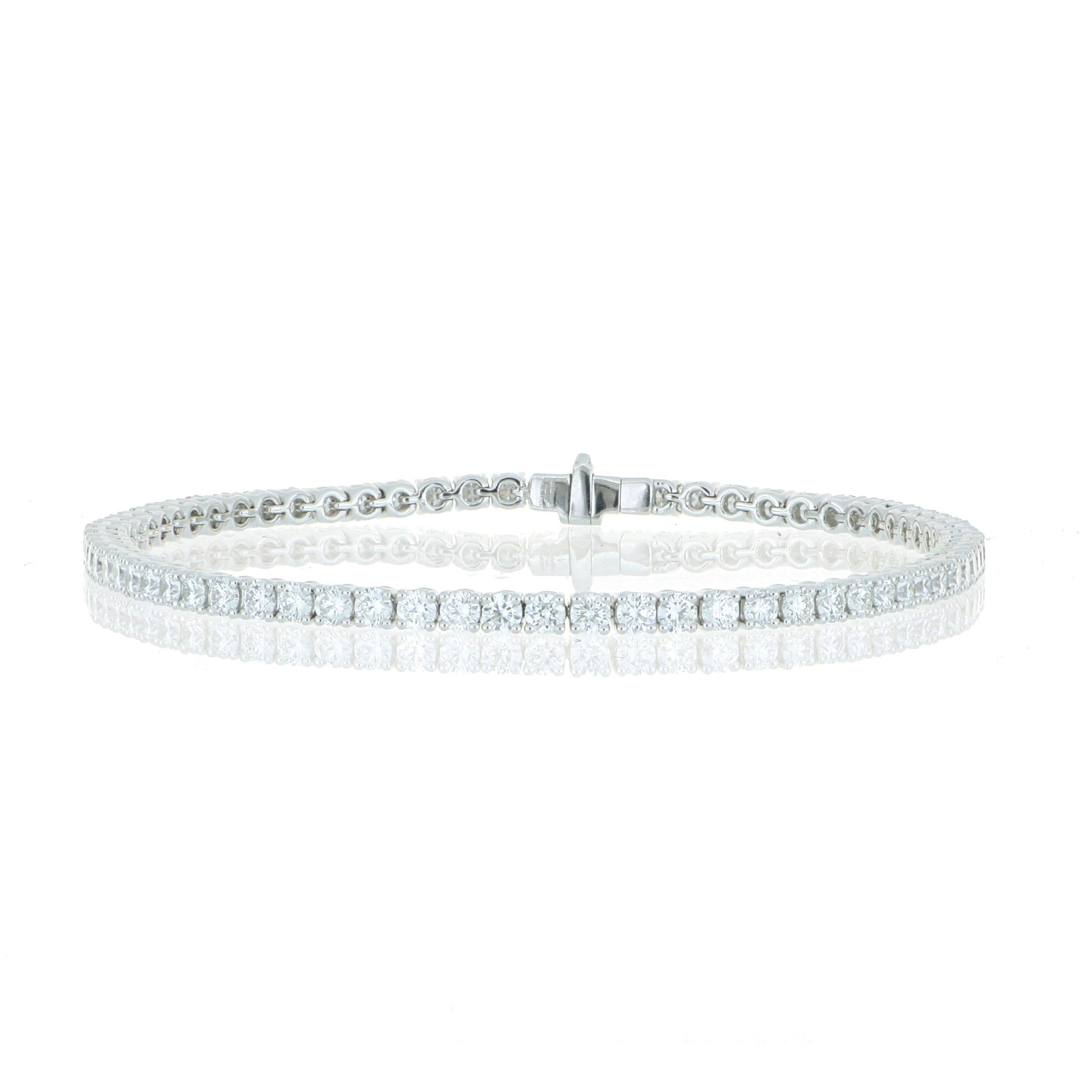 18k White Gold Diamond Tennis Bracelet - Charles Koll Jewelers
