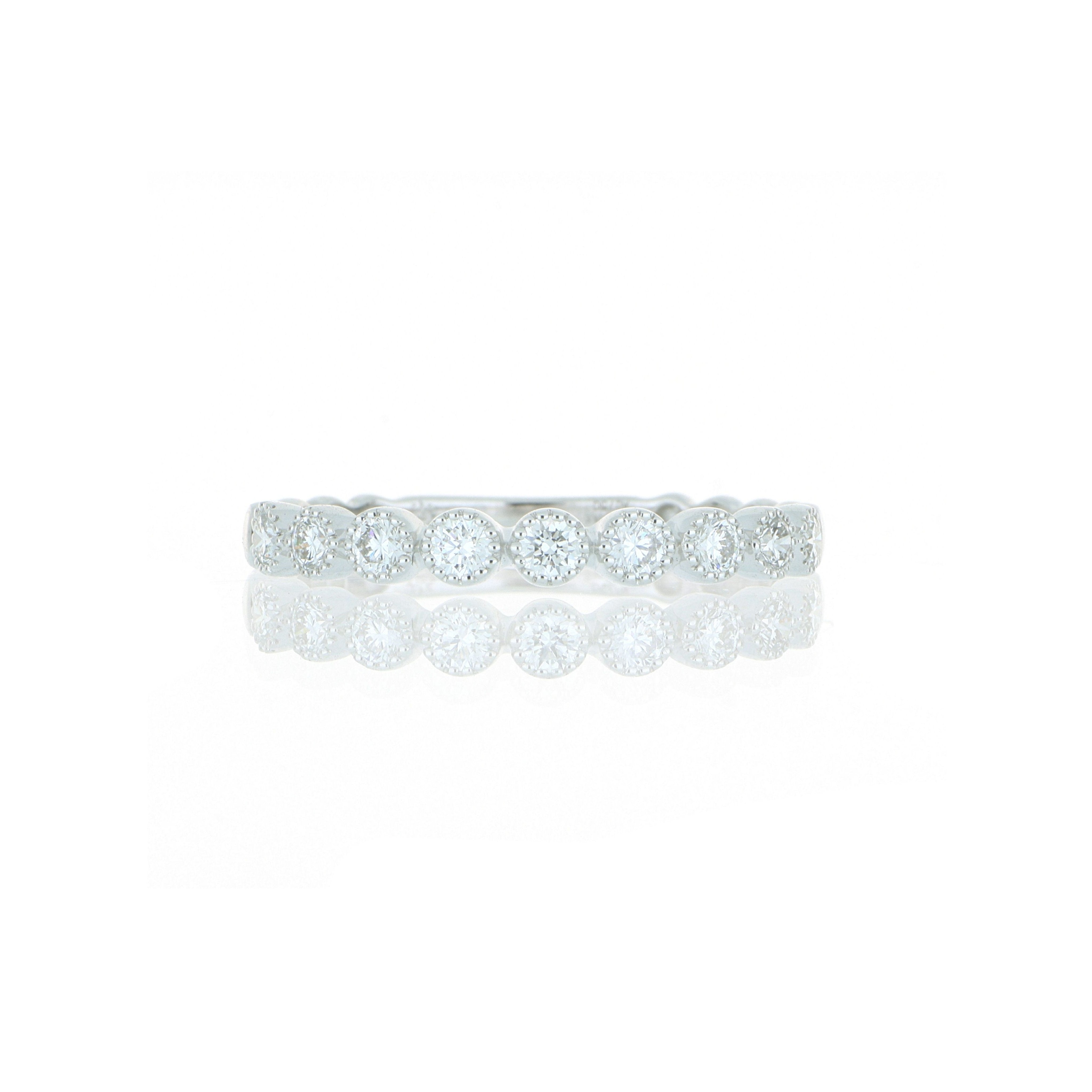 18k White Gold Diamond Wedding Band