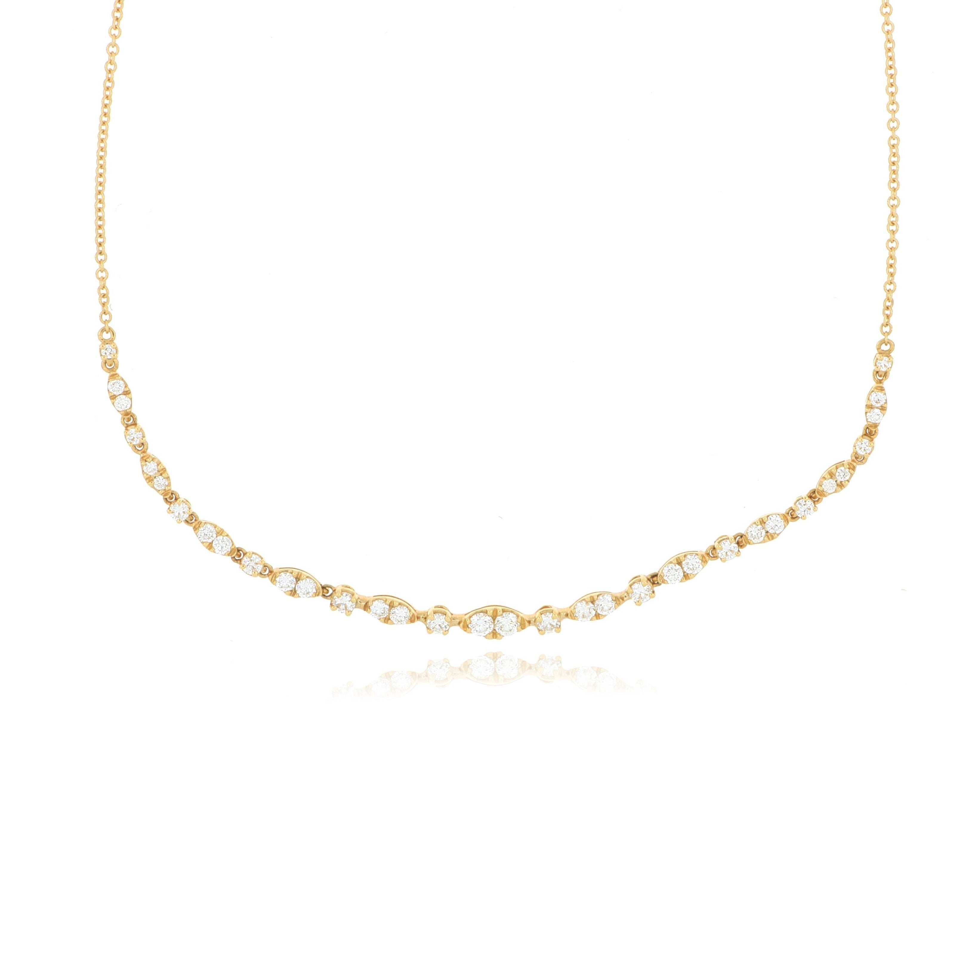 18k Yellow Gold Diamond Necklace - Charles Koll Jewelers