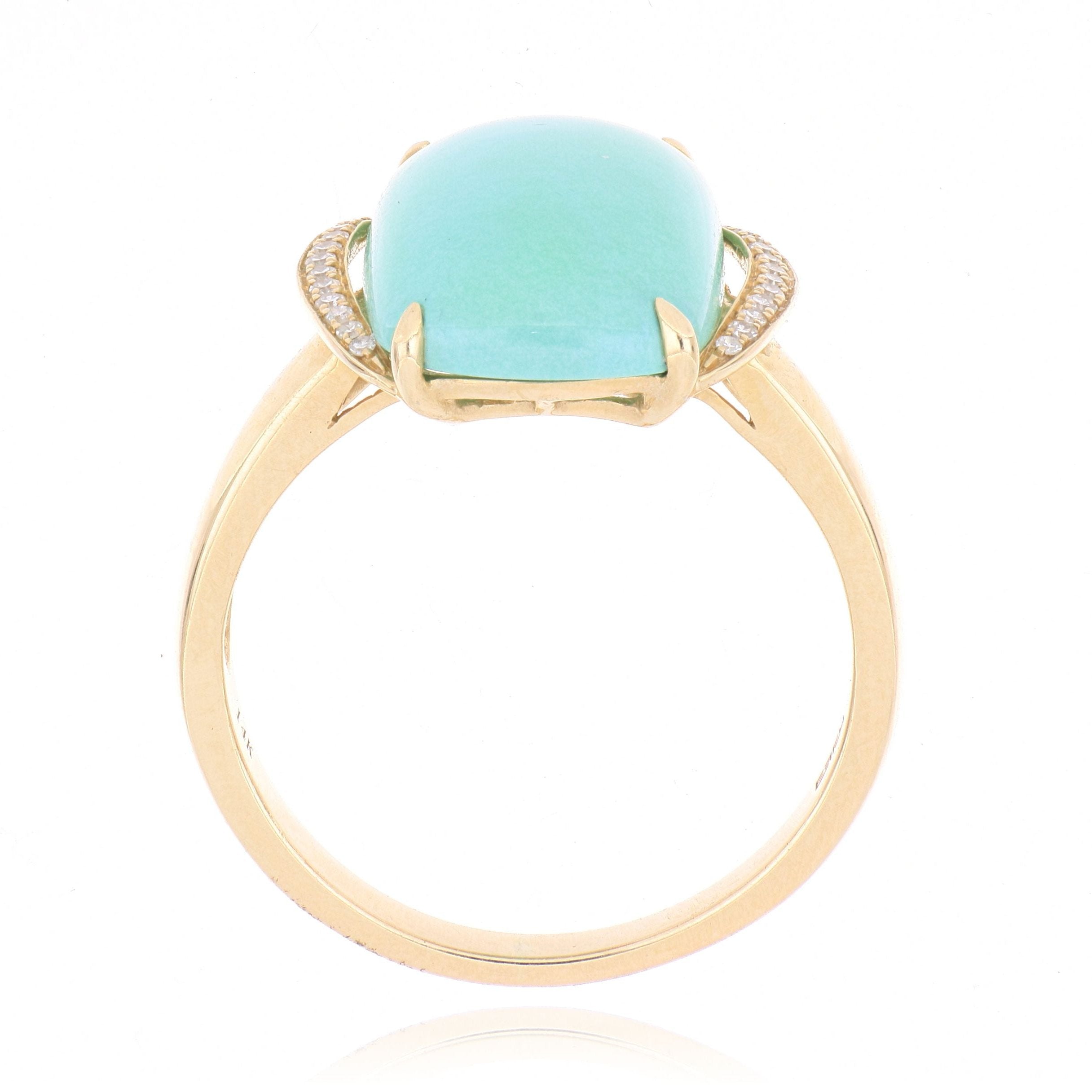 14k Turquoise and Diamond Ring - Charles Koll Jewelers
