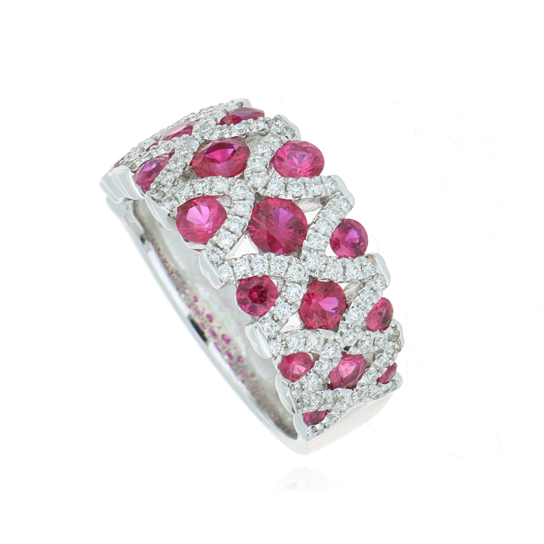 18k White Gold Ruby and Diamond Ring
