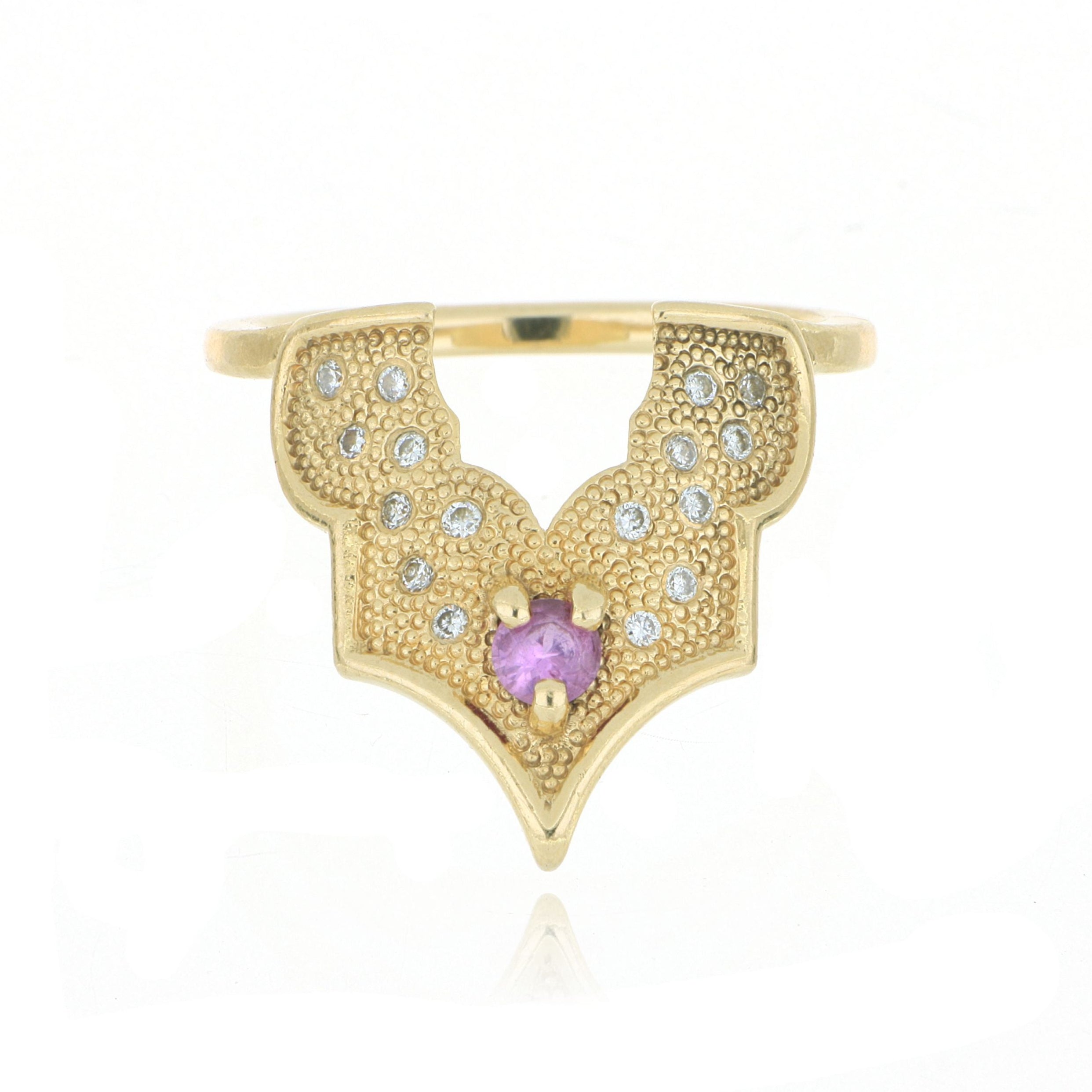 14k Yellow Gold Sapphire Ring