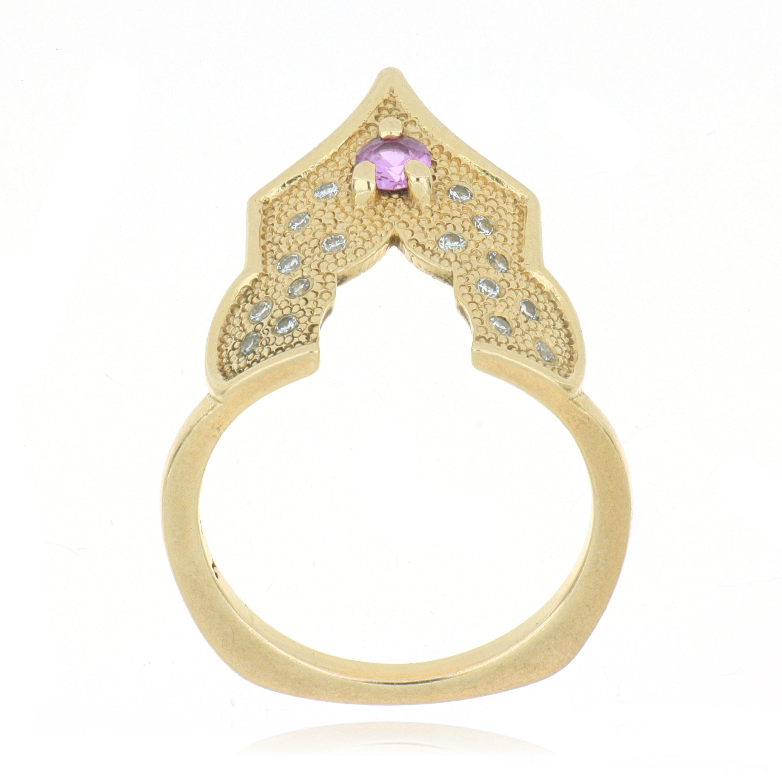 14k Yellow Gold Sapphire Ring