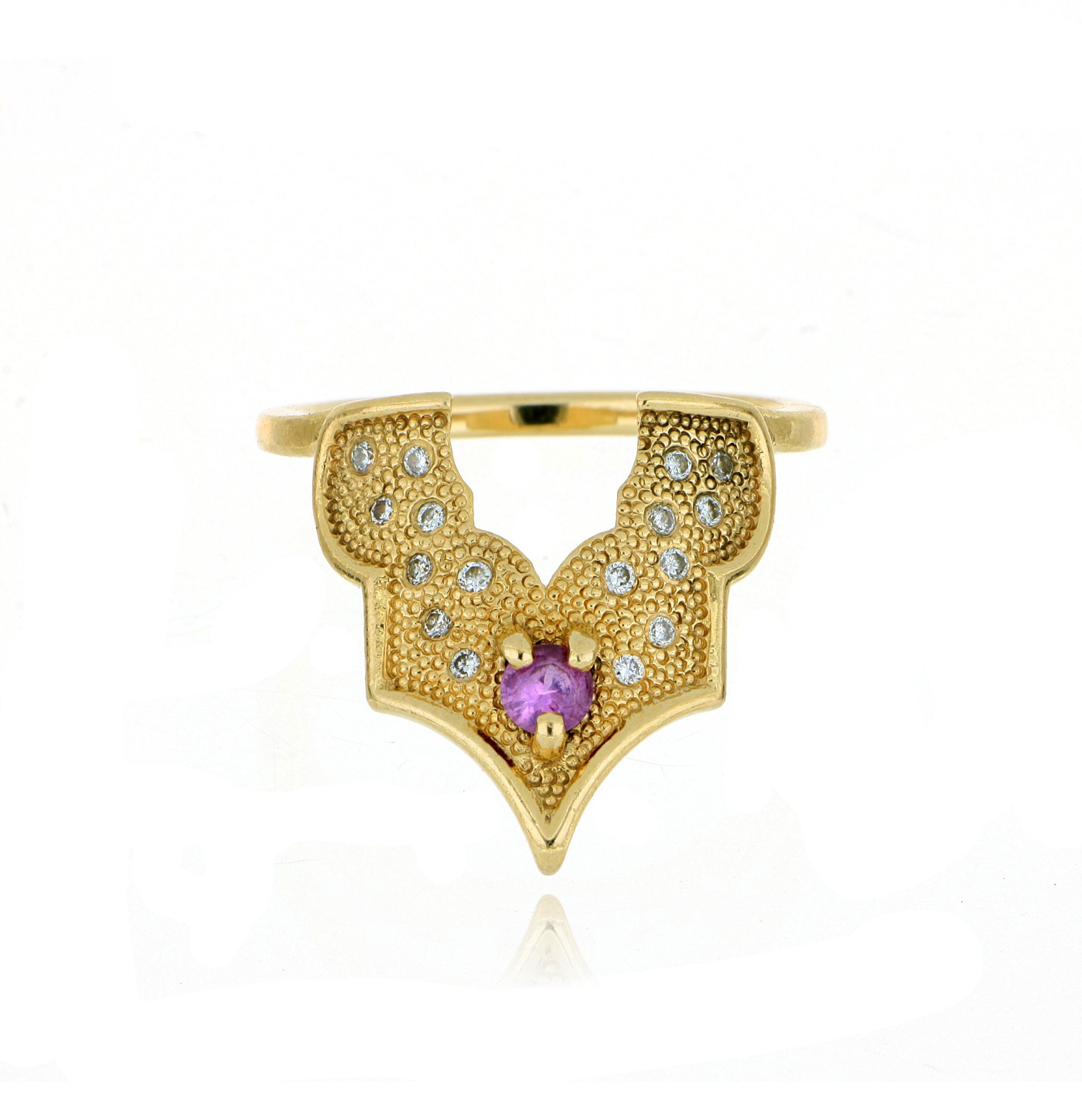 14k Yellow Gold Sapphire Ring