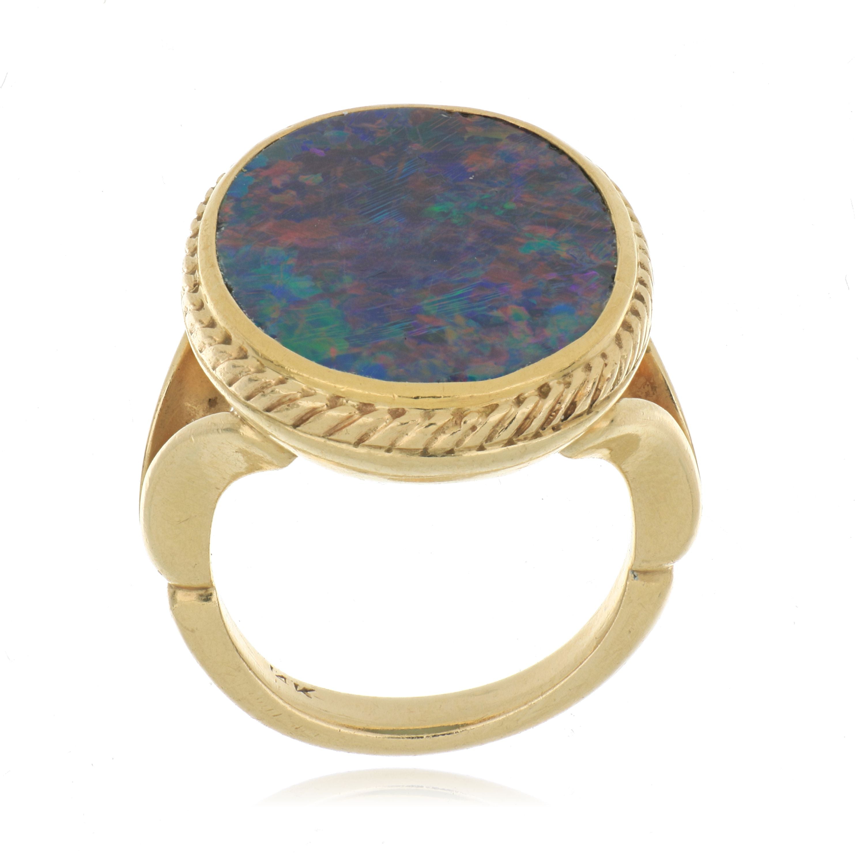 14k Yellow Gold Opal Ring