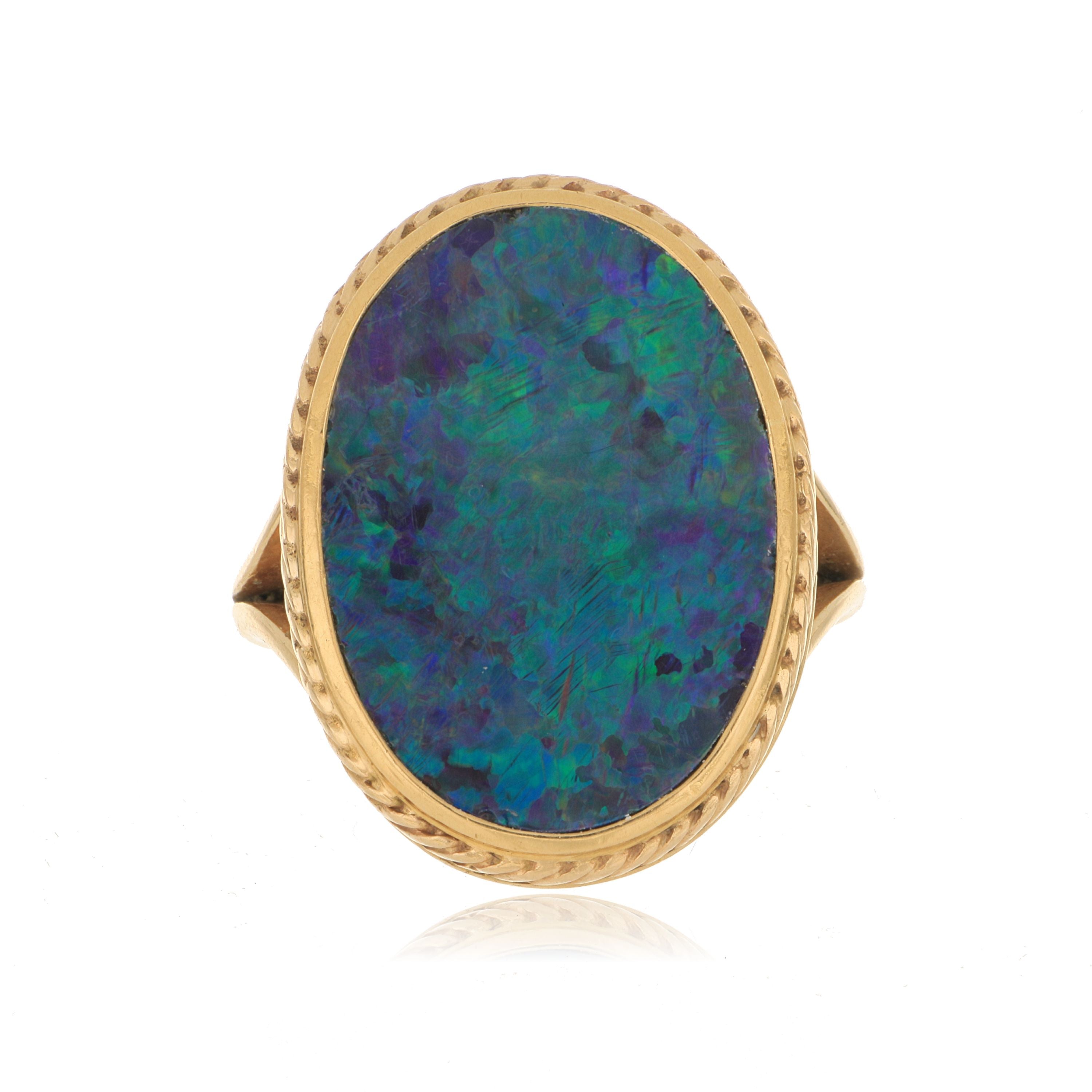 14k Yellow Gold Opal Ring