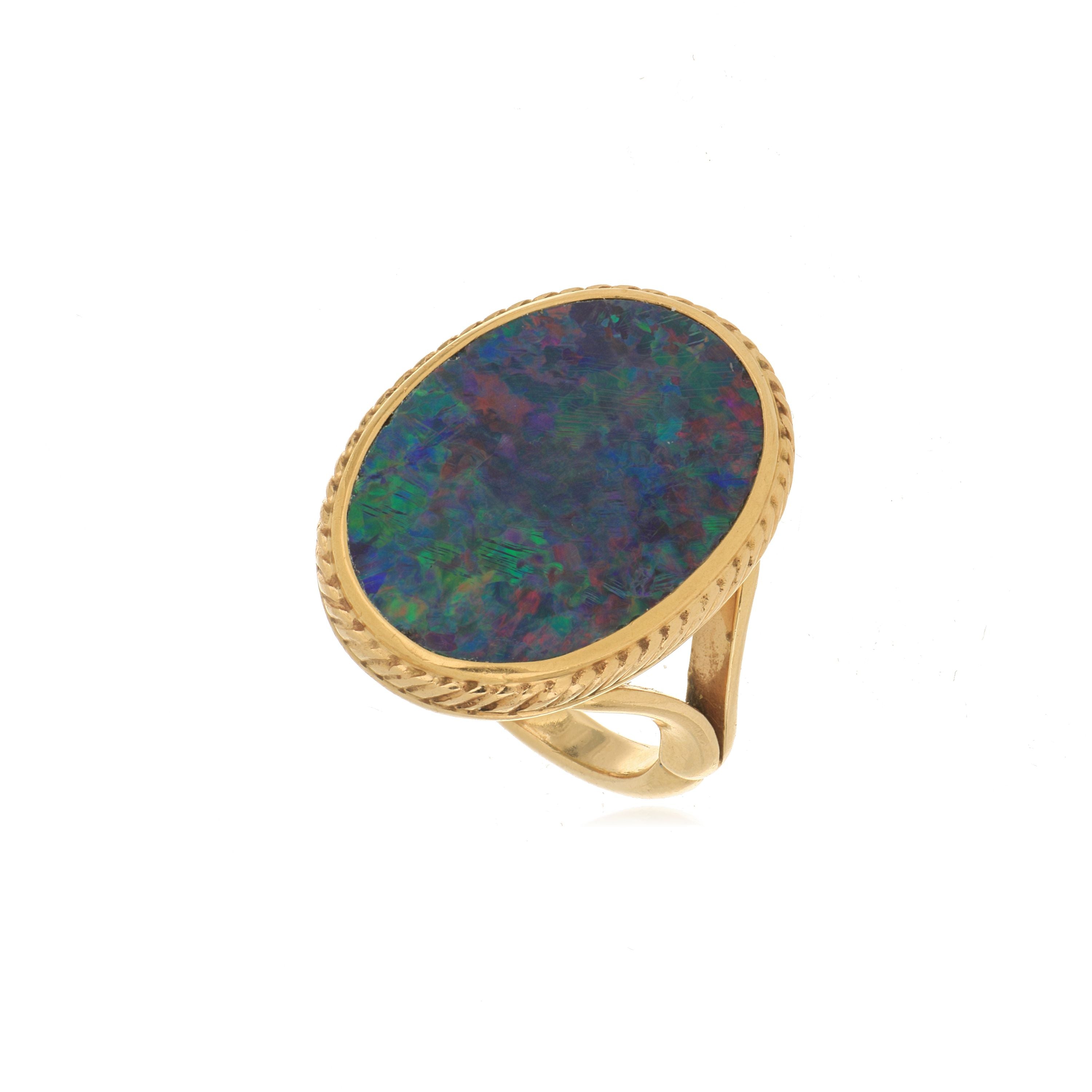14k Yellow Gold Opal Ring